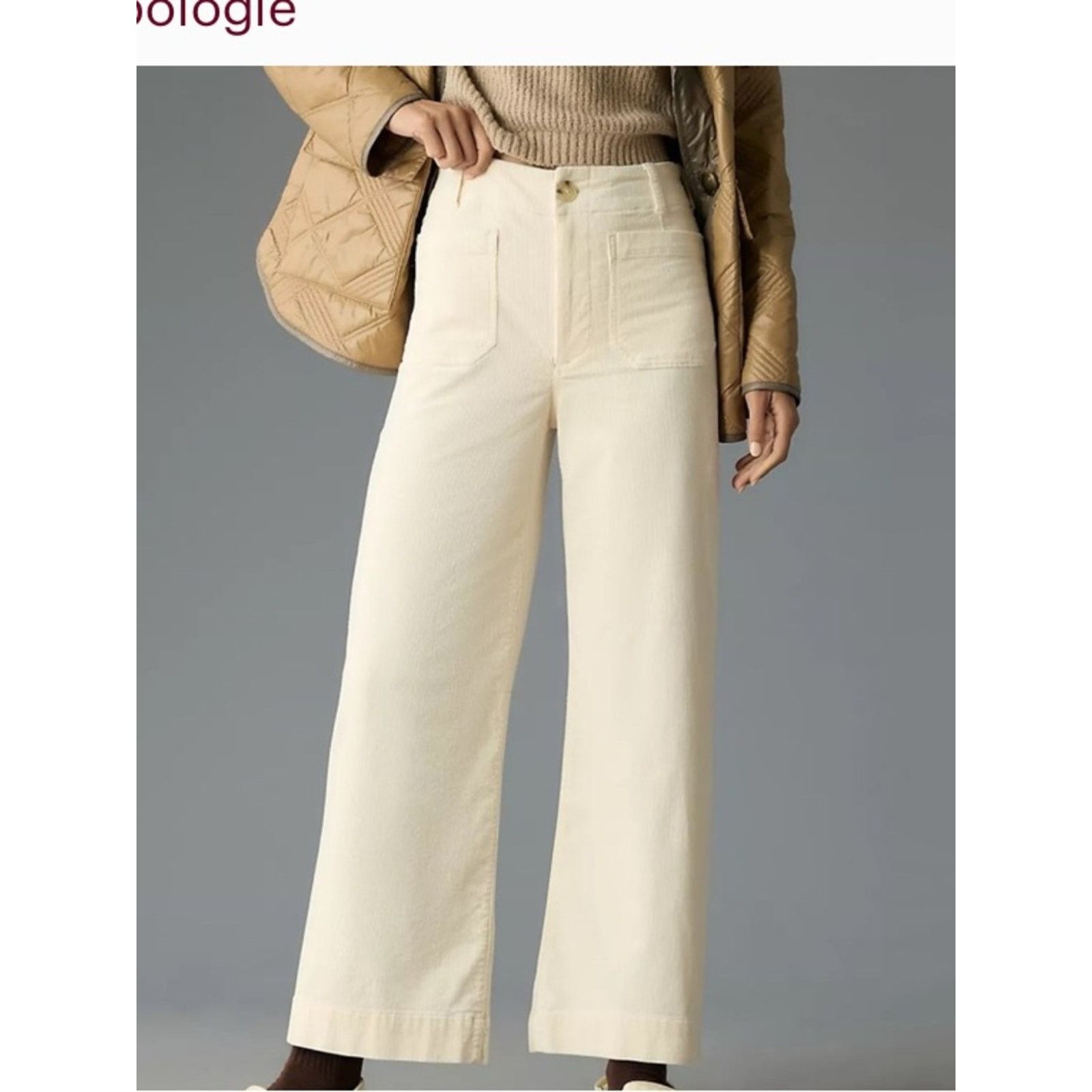 Anthropologie Anthropologie $138 Maeve Colette Wide-Leg Cord Pants 25” Size 25" / US 0 / IT 36 - 1 Thumbnail