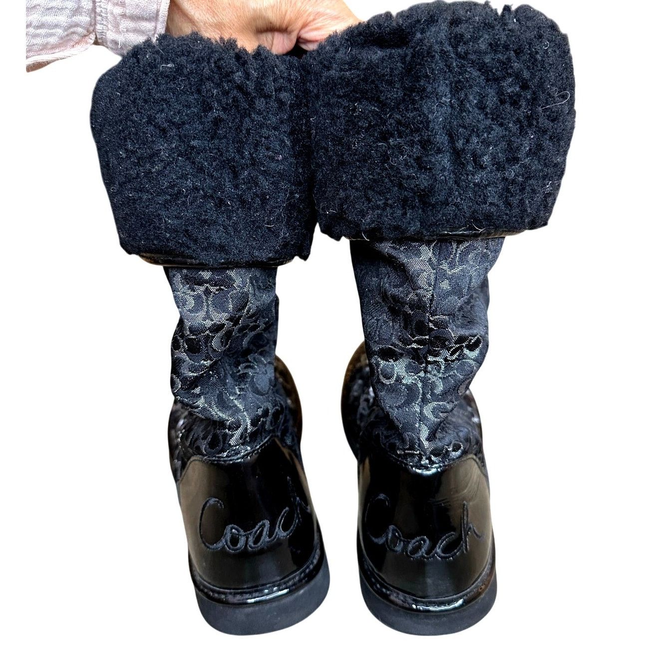 Coach Coach Signature Nikole Womens Sz 7B Roll Down Winter boots Size US 7 / IT 37 - 8 Thumbnail
