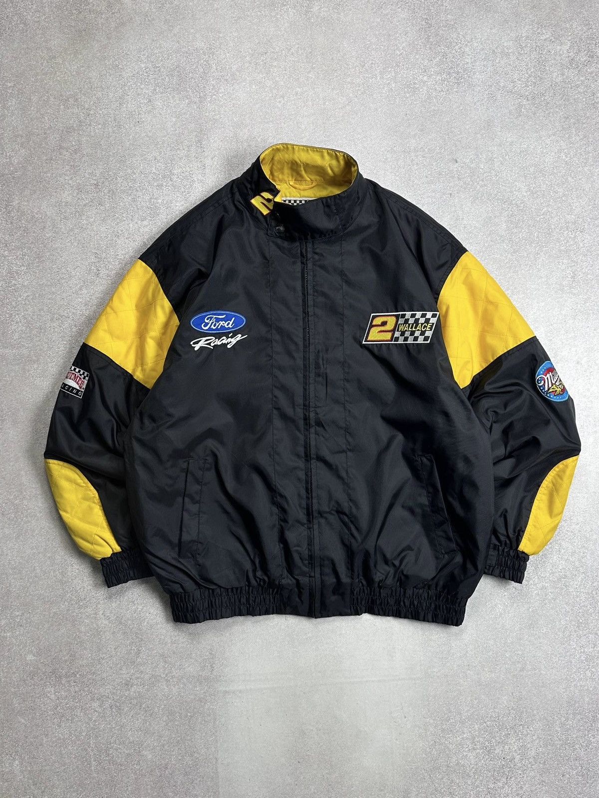 Nutmeg Vintage Nutmeg Mills Nascar Ford Wallace Racing Jacket L Size US L / EU 52-54 / 3 - 1 Thumbnail
