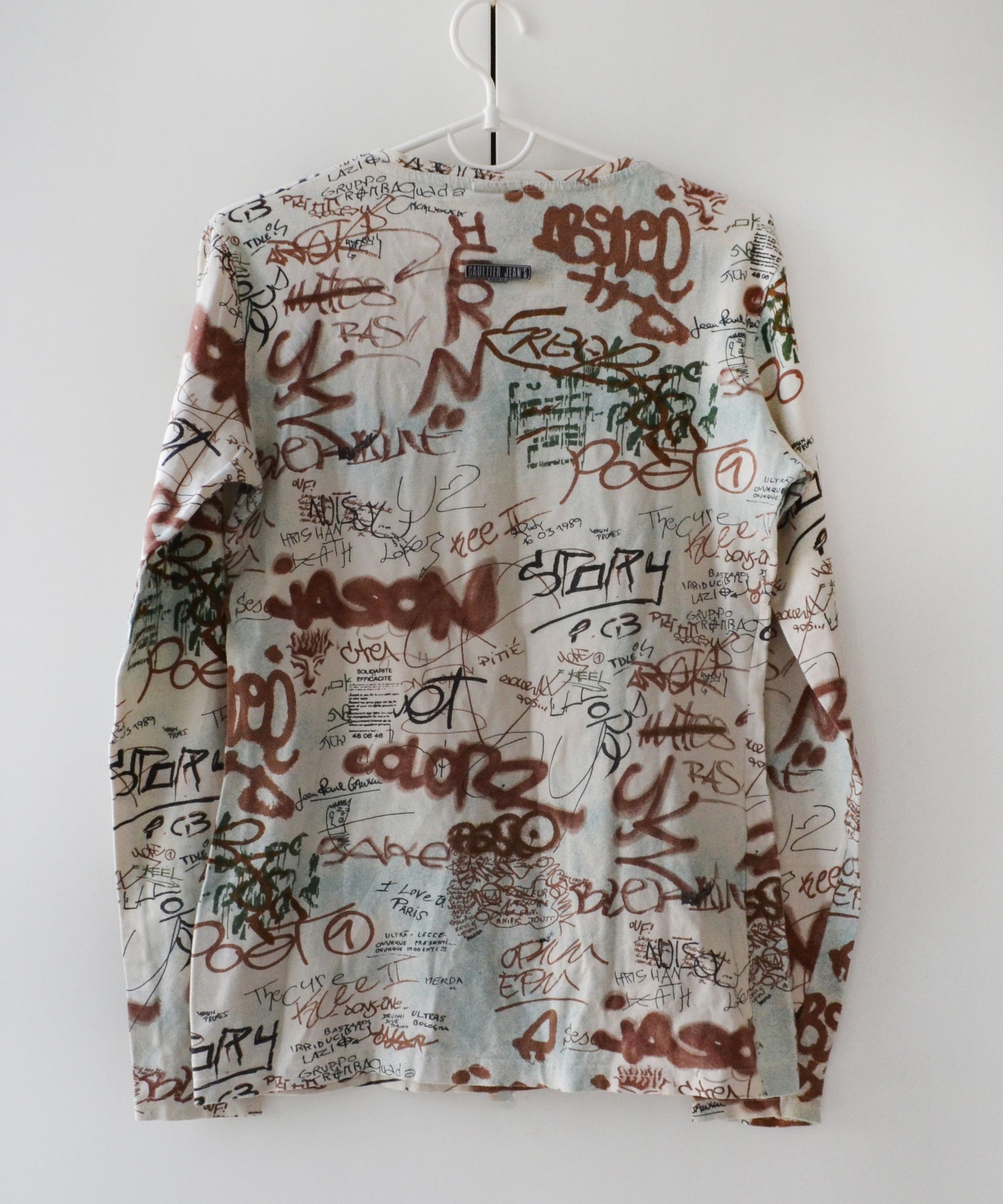 Jean Paul Gaultier Jean Paul Gaultier Sweater Long Sleeve '94 Graffiti Print Size US S / EU 44-46 / 1 - 2 Thumbnail