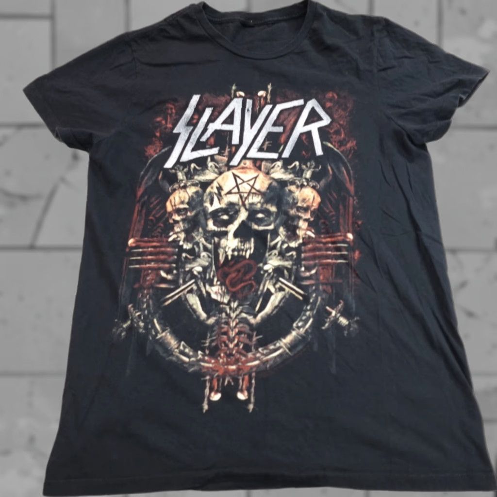 Vintage Slayer Shirt Medium Black 2018 Farewell Tour Unbranded T-Shirt Men Graphic Tee Crew Neck Short Sleeve Vintage? Size US M / EU 48-50 / 2 - 1 Thumbnail