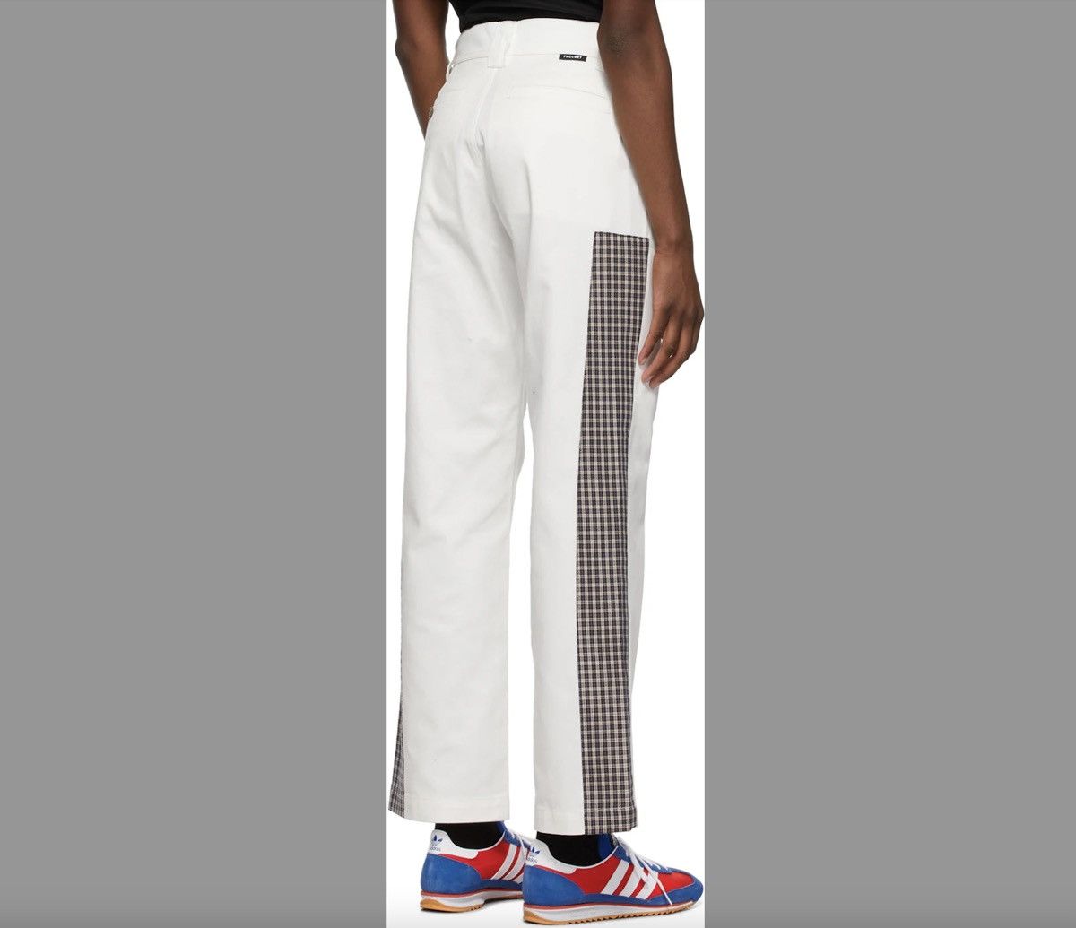 PACCBET PACCBET cotton twill trouser with plaid paneling Size US 28 / EU 44 - 2 Thumbnail