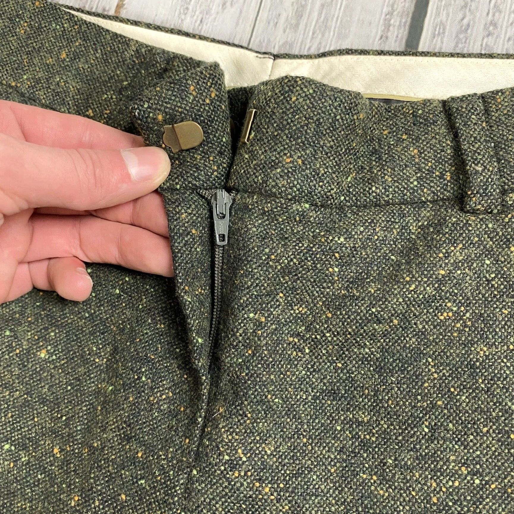 Theory THEORY DRESS PANTS Multicolor Wool Blend Tweed Wide-Leg 27 Regular Flat Front Womens Size 27" / US 4 / IT 40 - 3 Thumbnail