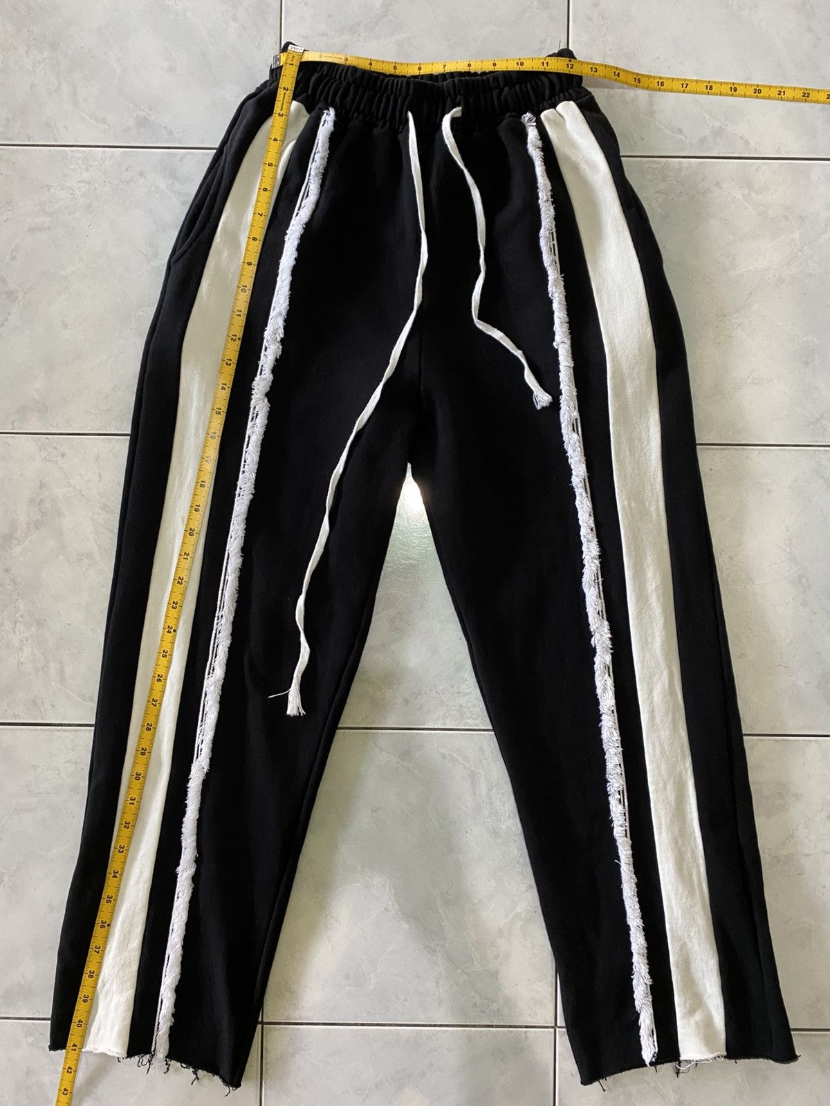 Japanese Brand Bound Sweatpants Distressed Stripe Grunge Avant Garde Look Size 23" - 12 Thumbnail