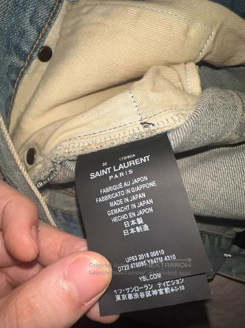 Saint Laurent Paris Saint Laurent Paris Classic ice blue wash destroyed denim Size US 30 / EU 46 - 5 Thumbnail