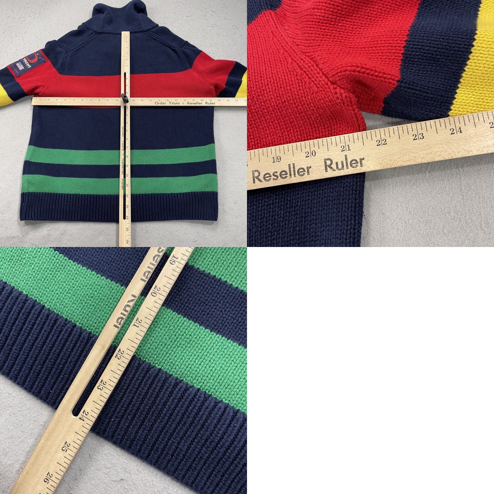 Polo Ralph Lauren Polo Ralph Lauren Sweater Mens Medium Shawl Striped Yacht Challenge 12M Cotton Size US M / EU 48-50 / 2 - 8 Thumbnail