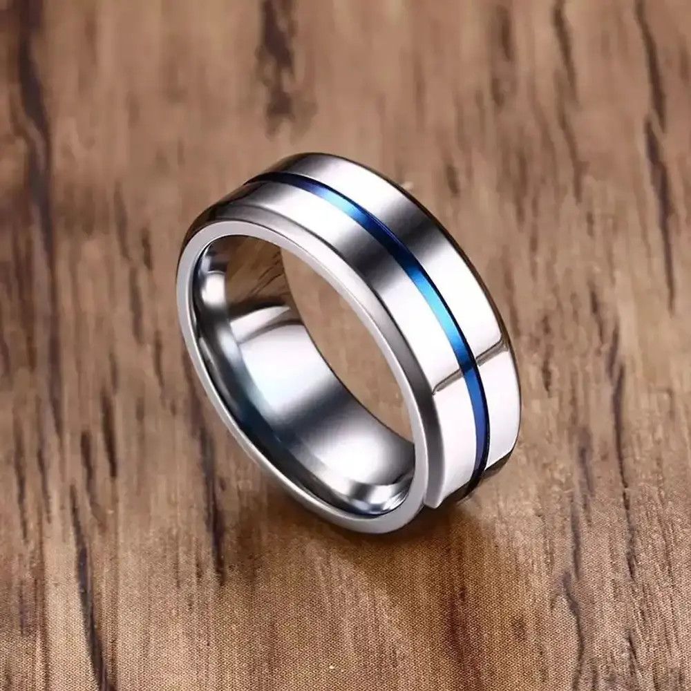 Jewelry 8mm Thin Rainbow Line Ring Size ONE SIZE - 3 Thumbnail
