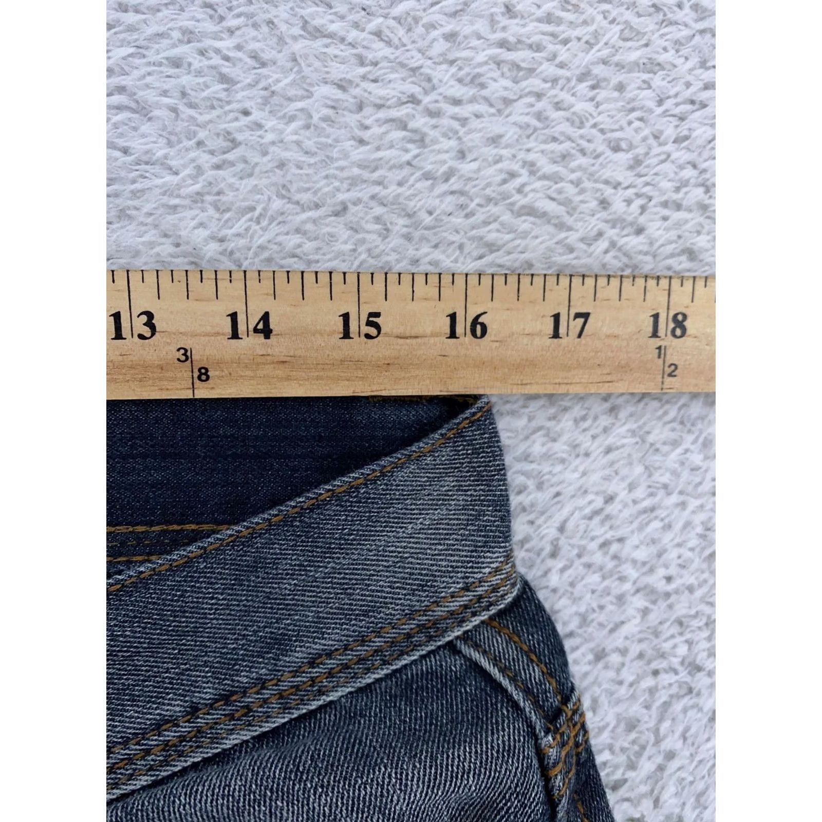 Vintage Halifax Jeans ACTUAL 32x28 Denim Pockets Fleur de Lis Distressed Blue Jeans Mens Regular 32x28 Size US 32 / EU 48 - 5 Thumbnail