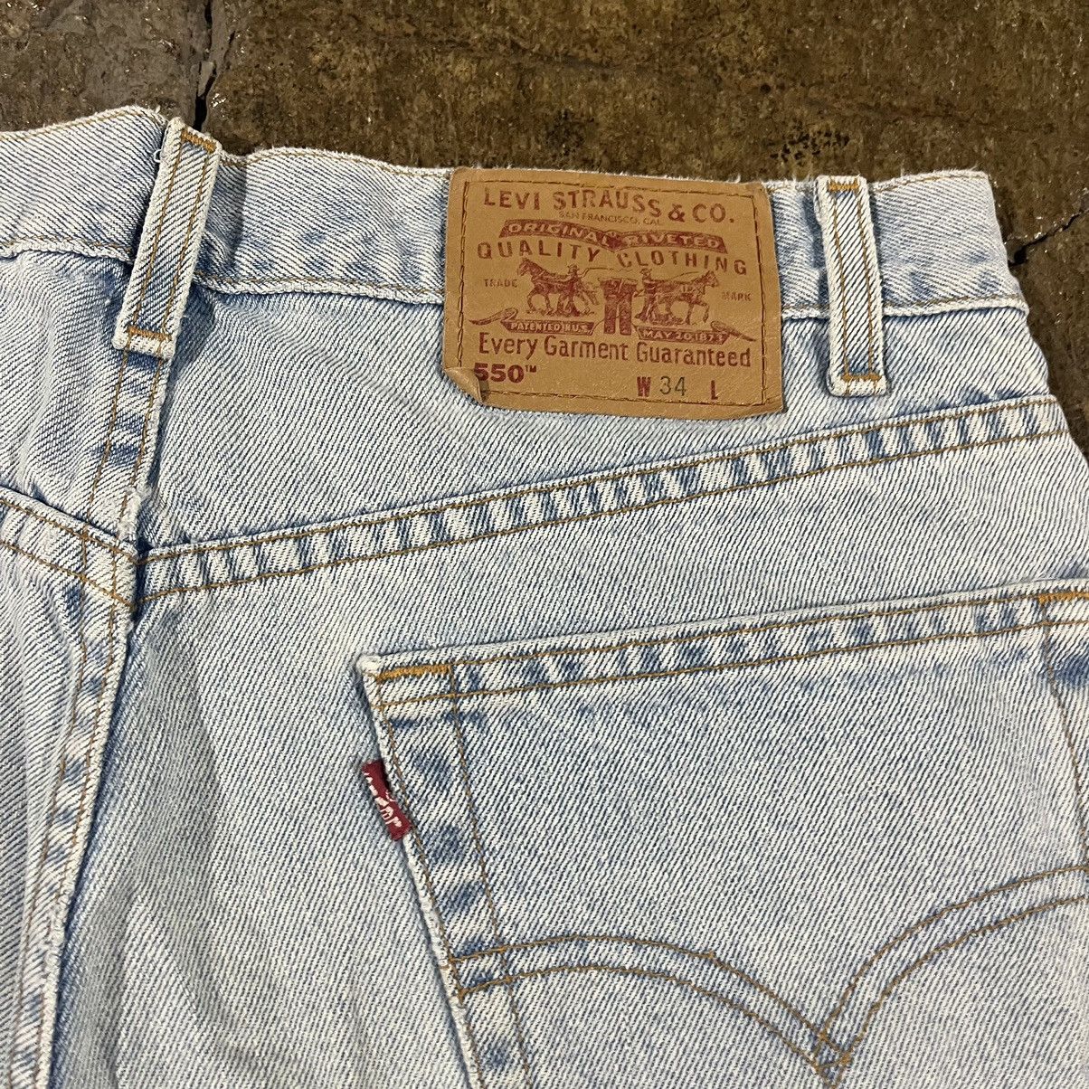Levi's × Vintage Crazy Vintage 90s Levi's 550 Jorts Relaxed Fit Skater Shorts Size US 34 / EU 50 - 4 Thumbnail