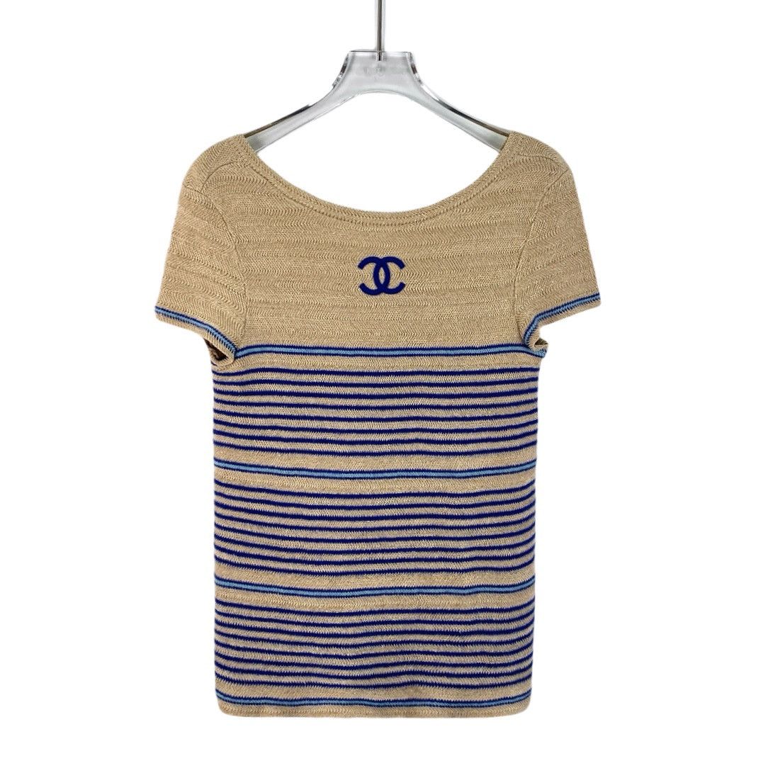 Chanel Chanel Colorblocked Stripe Linen Short Sleeve Knit Size XS / US 0-2 / IT 36-38 - 1 Thumbnail