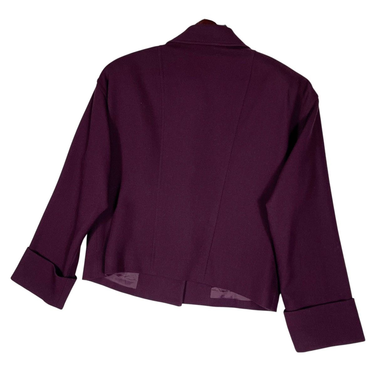 Karl Lagerfeld Vintage Karl Lagerfeld Plum Wool Jacket Size M / US 6-8 / IT 42-44 - 11 Thumbnail