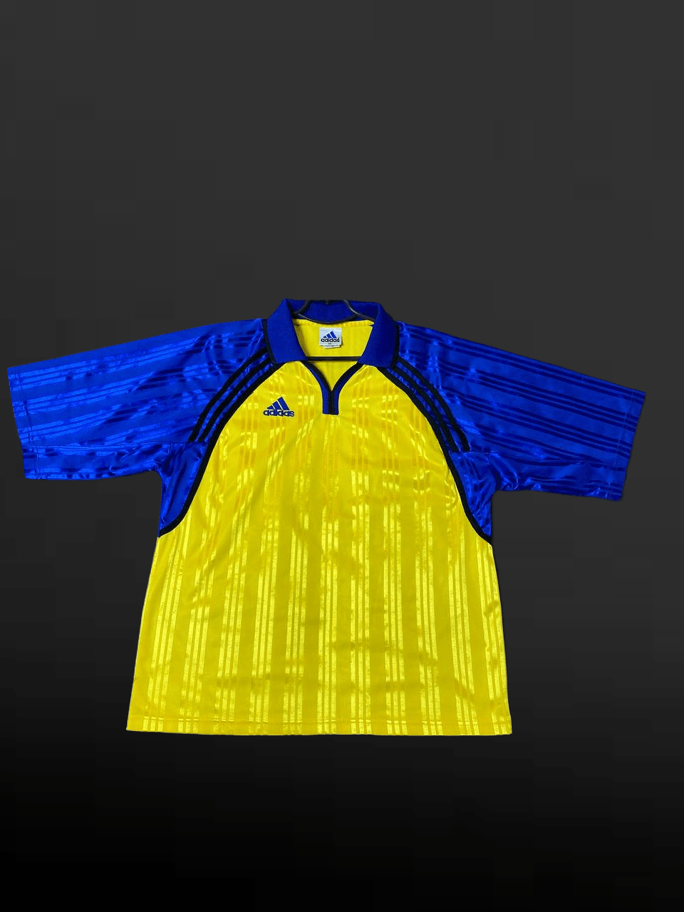 Adidas Adidas T-Shirt Blue and Yellow Size XL logo print Size US XL / EU 56 / 4 - 1 Thumbnail