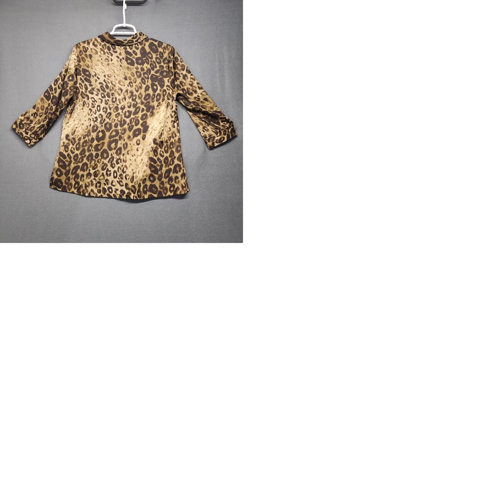 Ann Taylor Ann Taylor Shirt Womens Large Petite Leopard Animal Print Button Up Blouse Size L / US 10 / IT 46 - 9 Thumbnail