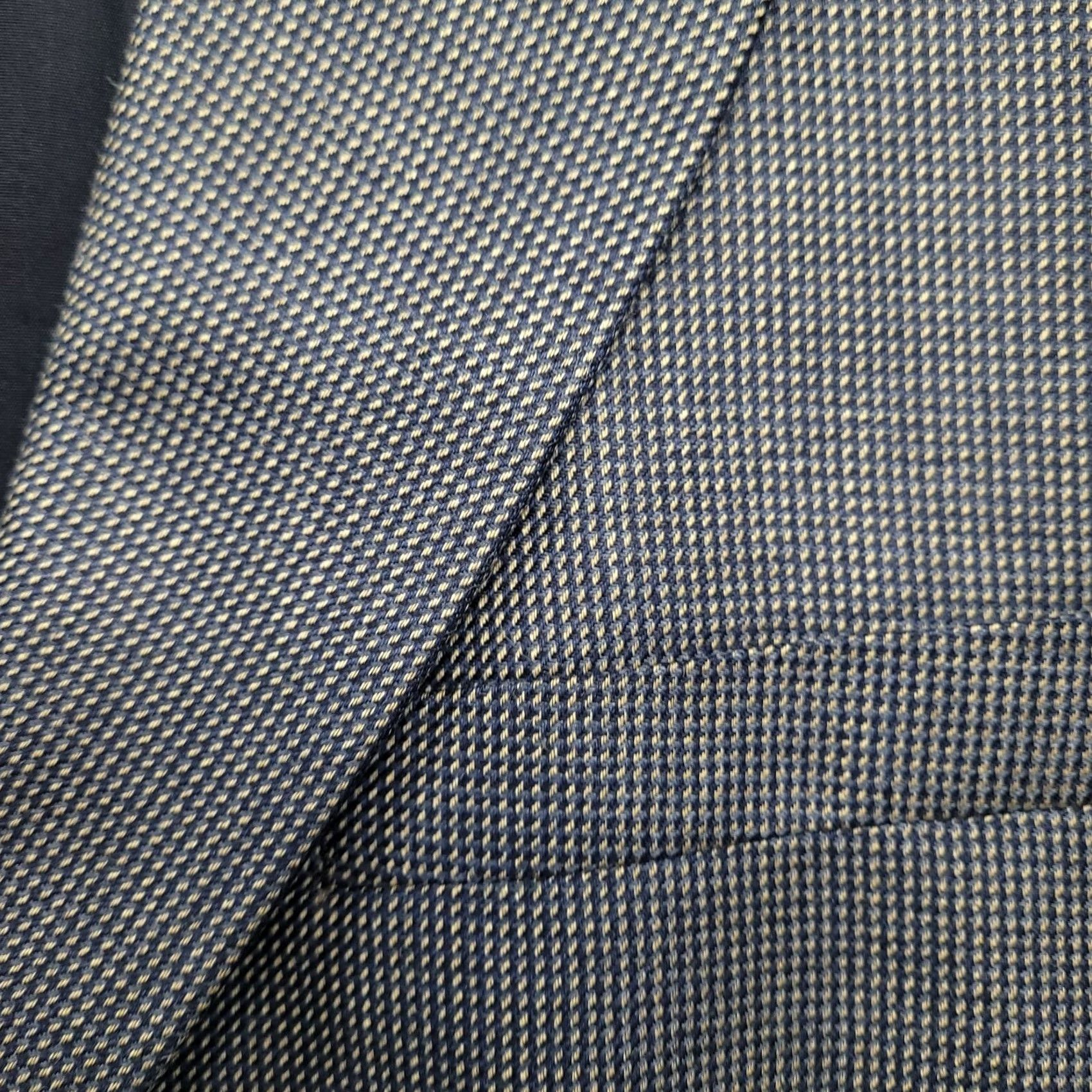 Ralph Lauren Lauren Ralph Lauren Blazer Men 44L Wool Silk Blue Polka Dot Tweed Notch Long Sleeve Jacket Suit Jacket Casual Business Party/Cocktail City Preppy Mens Size 44R - 4 Thumbnail