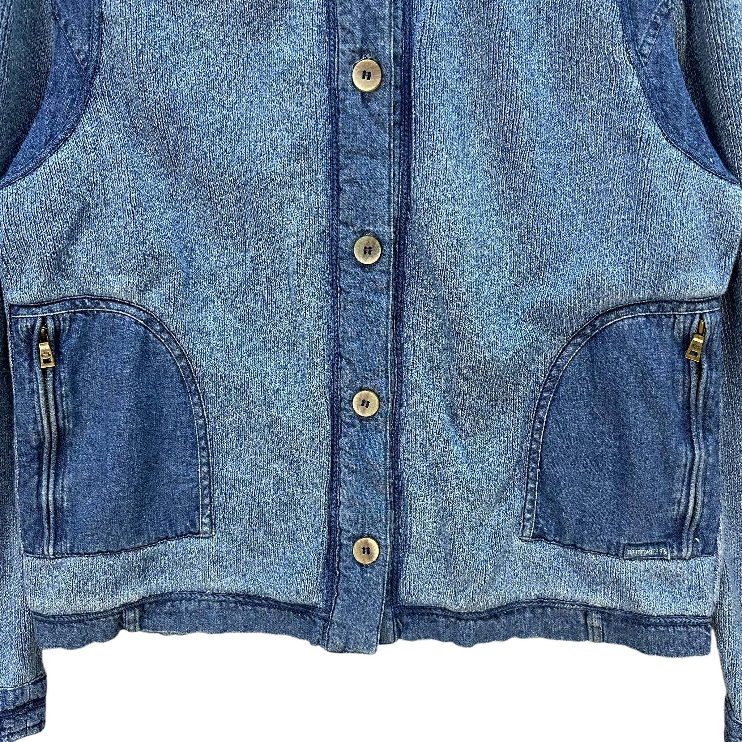 Indigo BLUE WILLI'S Indigo Button Jean Jacket #A43-0989 Size L / US 10 / IT 46 - 3 Thumbnail