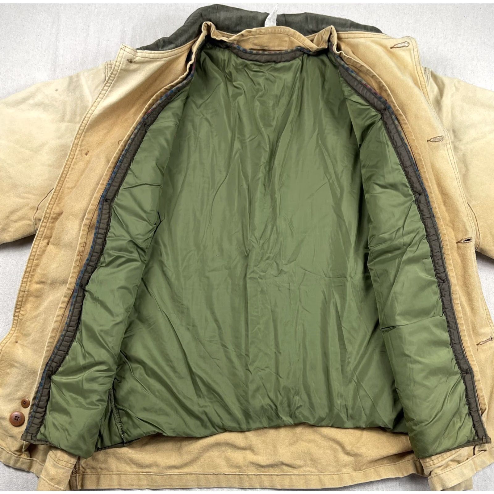 Vintage VINTAGE L.L.Bean Jacket Barn Field Chore Coat Mens XL Tan Corduroy Lined USA Brown Canvas Button User: USA Theme Size US XL / EU 56 / 4 - 4 Thumbnail
