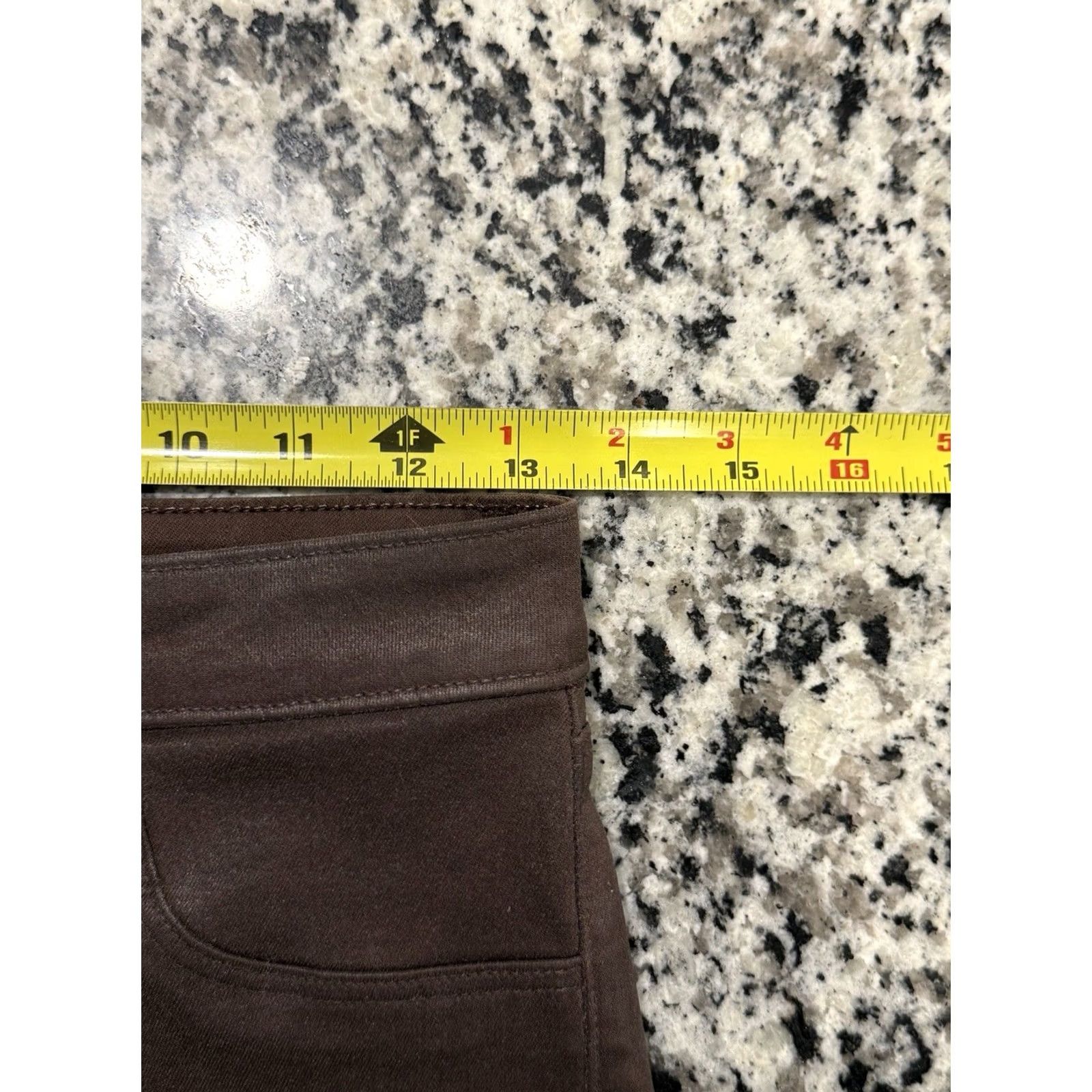L'AGENCE L Agence Jeans Skinny Womens High Rise Coated Marguerite Cocoa Brown 27 Inseam 27.5 Zip Button Stretch Slimming City Season Fall Winter Spring Size 27" / US 4 / IT 40 - 4 Thumbnail