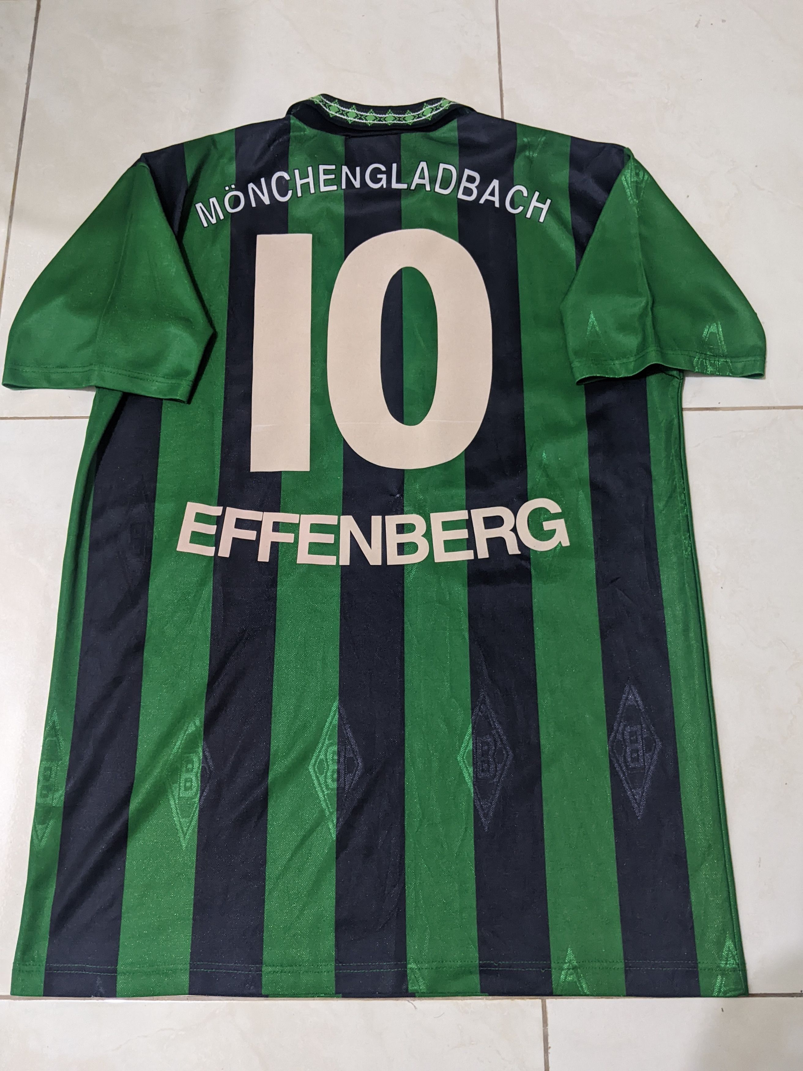 Reebok BORUSSIA MÖNCHENGLADBACH 1995-96 Effenberg football shirt Size US L / EU 52-54 / 3 - 2 Thumbnail