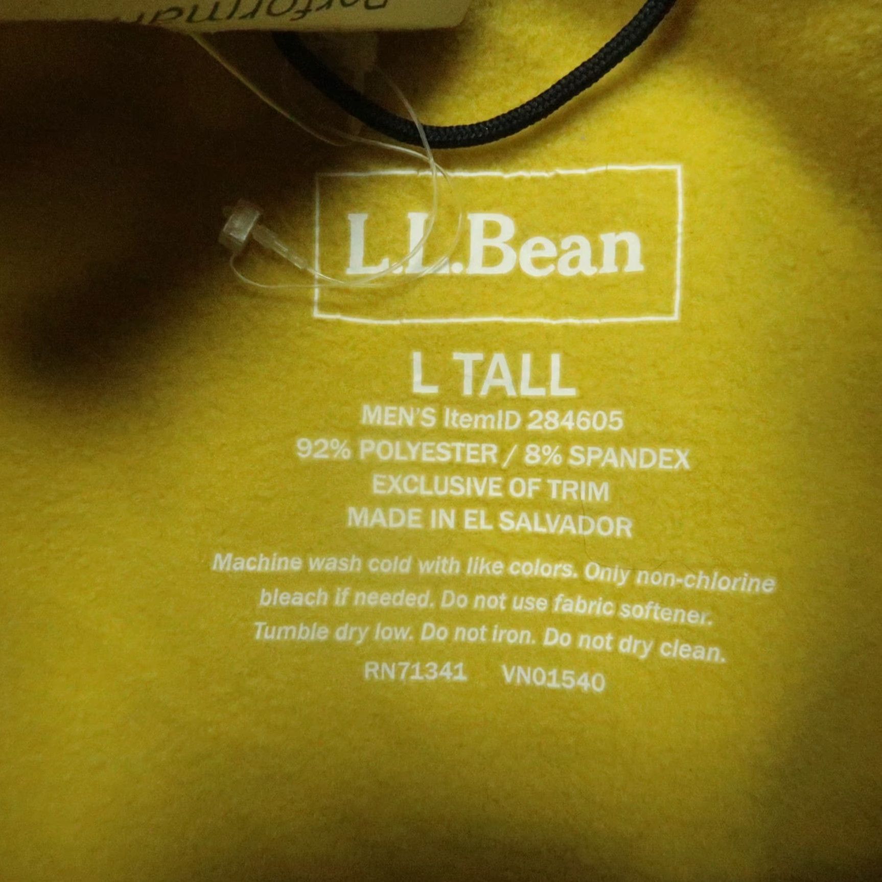Vintage LL Bean Vest Men Large Tall Yellow Performance Fleece Full Zip Pockets NWT Size US L / EU 52-54 / 3 - 4 Thumbnail