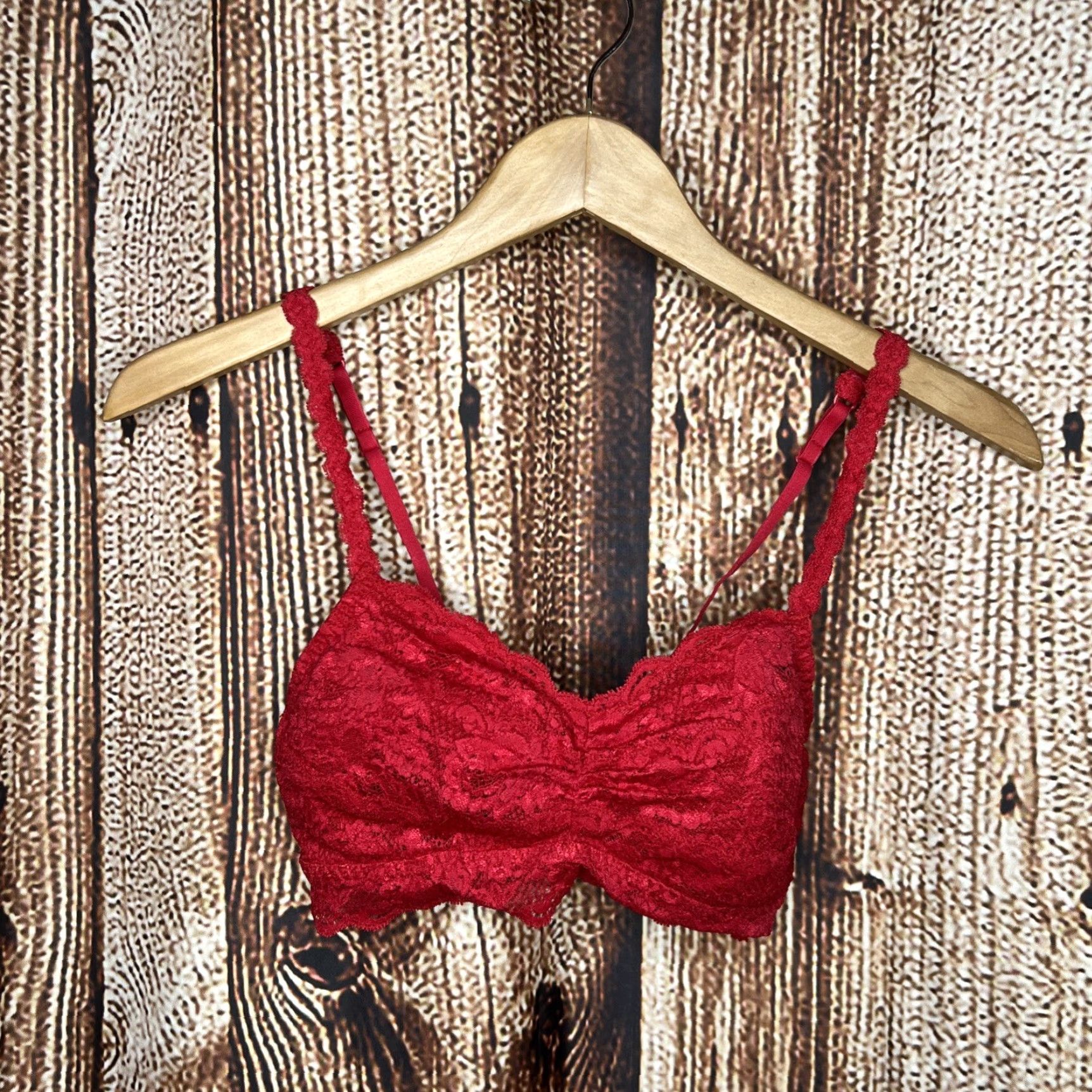 Cosabella Cosabella Women's Red Balconette Wireless Large Bra Lace Bralette Hook & Eye Hand Wash Only Size ONE SIZE - 2 Thumbnail