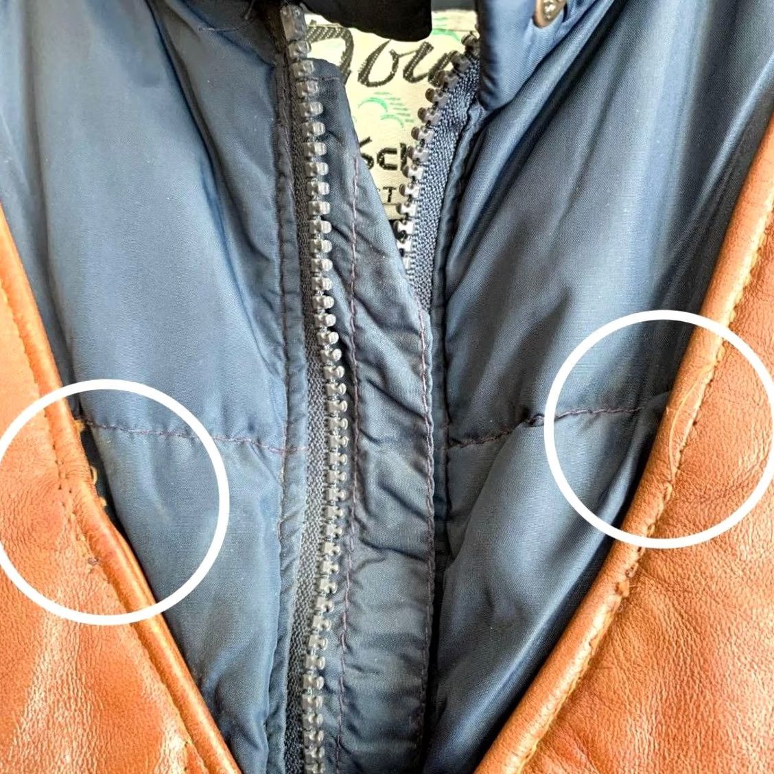 Schott Schott 2WAY Leather Down Jacket navy Vest USA Size 40 (L-XL) F/S Men's Jacket 2WAY Down Vest Navy Slim Casual Winter Heavy Size US L / EU 52-54 / 3 - 6 Thumbnail