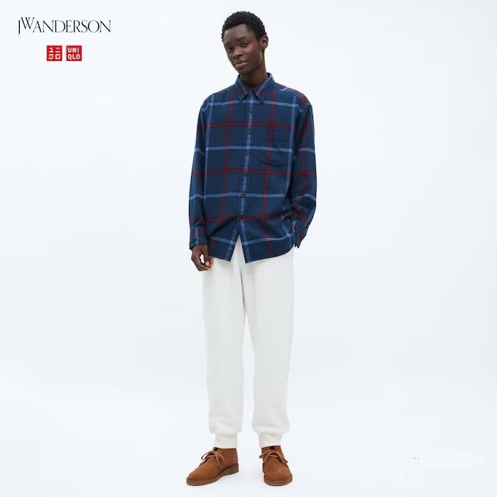 JW Anderson × Uniqlo Small JW Anderson White Fleece Pants Sherpa Joggers Size US 28 / EU 44 - 4 Thumbnail