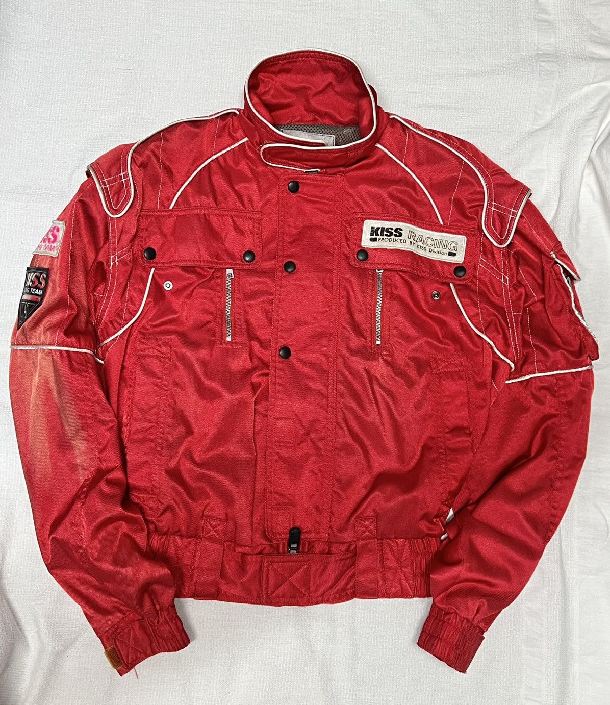 Other 🔥HOT DROPS🔥 Vintage 90s Kiss Racing Team jacket in red nylon Size US M / EU 48-50 / 2 - 2 Thumbnail