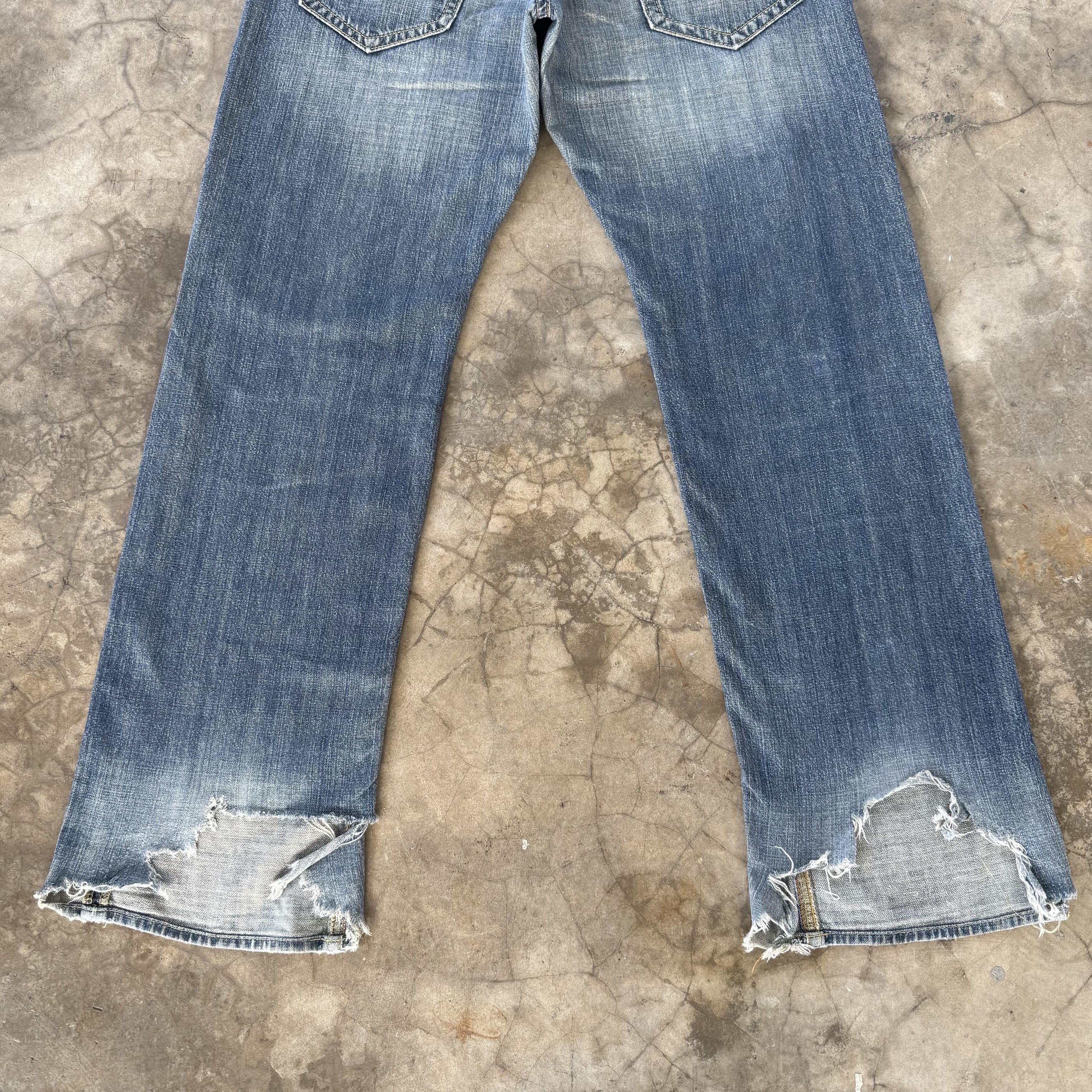Japanese Brand W36x33 Vintage GL Faded Denim Ripped Jean Pants Size US 36 / EU 52 - 8 Thumbnail