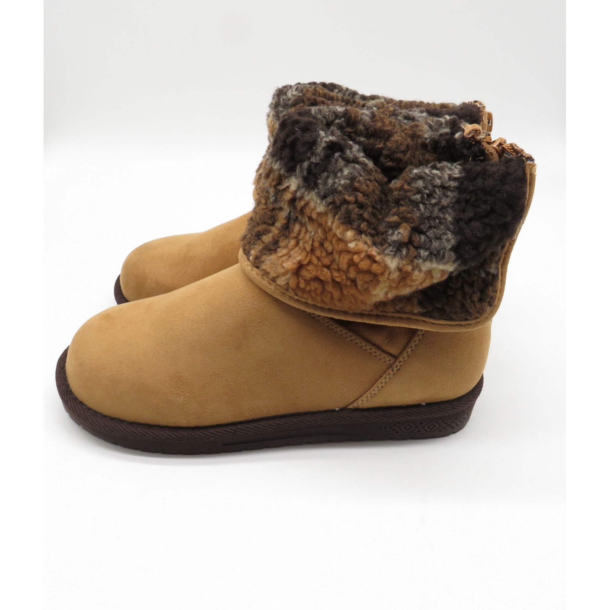 Other Muk Luks Women's Essentials Tan Suede Faux Fur Ankle Boots S Size US 6 / IT 36 - 4 Thumbnail