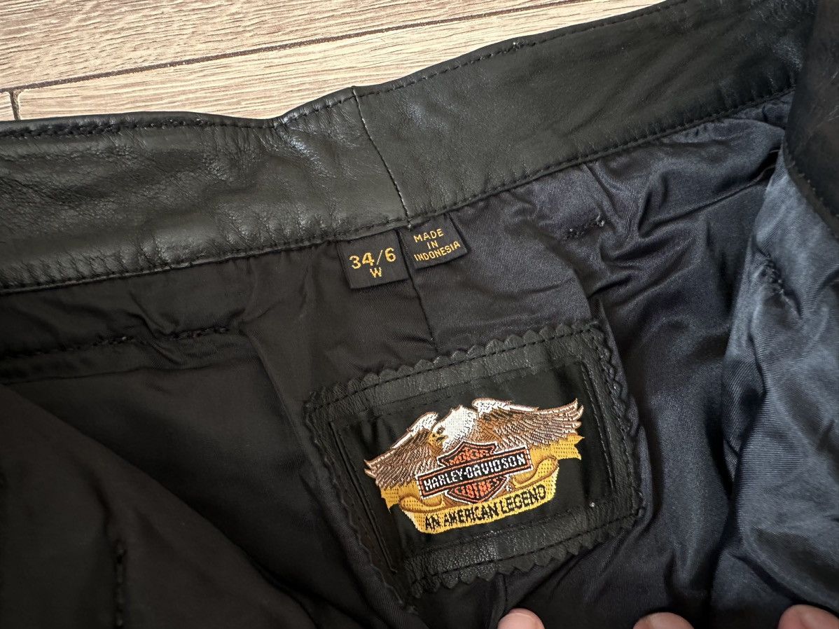 Harley Davidson Harley Davidson Vintage Leather Pants Size 28" / US 6 / IT 42 - 7 Thumbnail