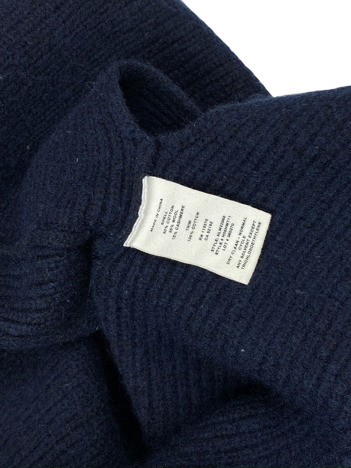 Helmut Lang HELMUT LANG WOMEN NAVY BLUE SWEATER COTTON WOOL SIZE S Size S / US 4 / IT 40 - 11 Thumbnail
