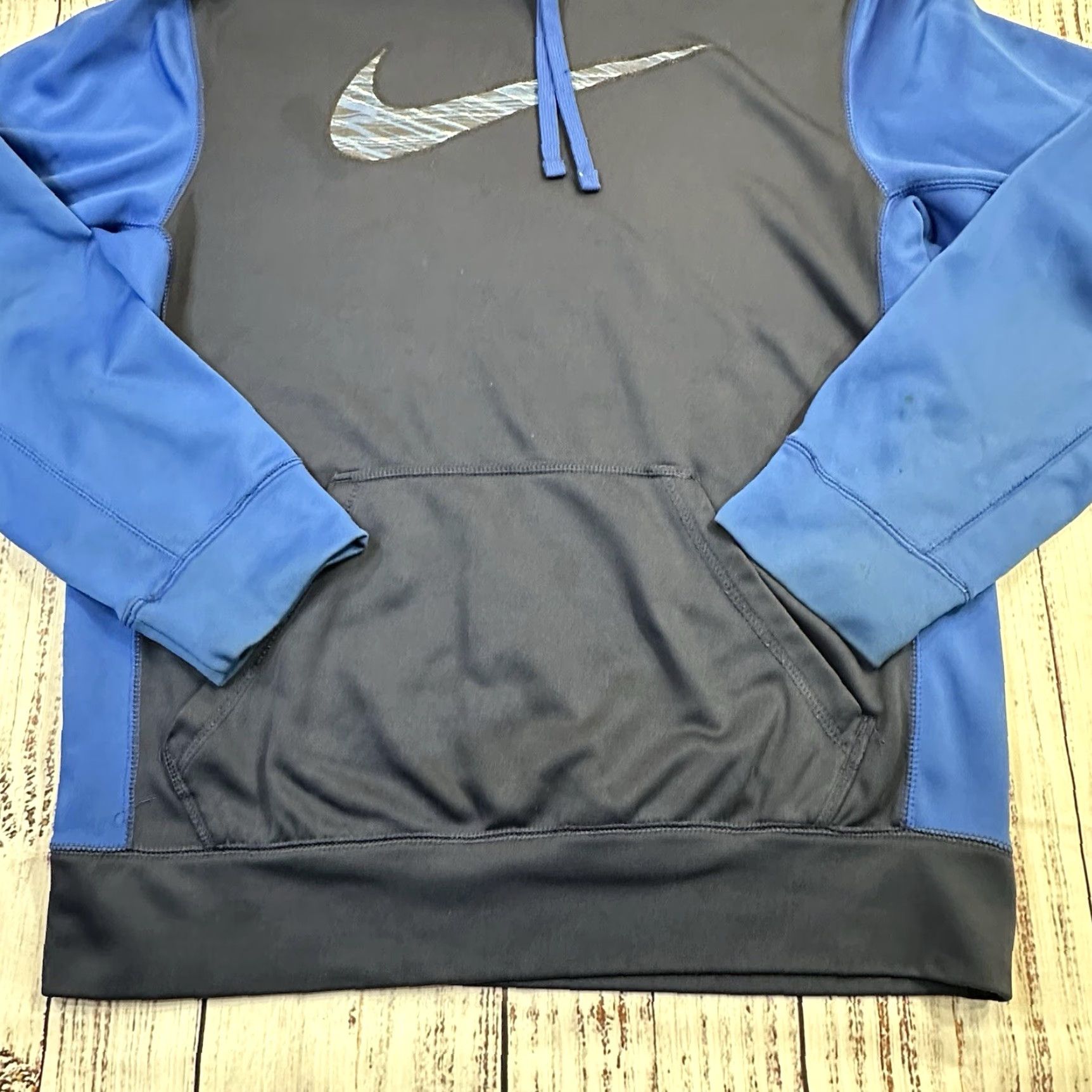 Nike Nike Therma-Fit Two-Tone Blue Color Blocked Logo Swoosh Men's Small Hoodie Size US S / EU 44-46 / 1 - 4 Thumbnail