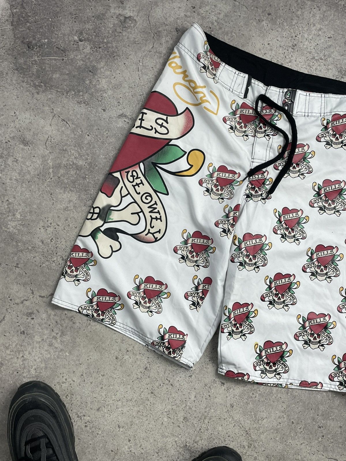 Christian Audigier × Ed Hardy × Vintage VINTAGE PRINTER ED HARDY SWIM SHORTS Size US 36 / EU 52 - 2 Thumbnail