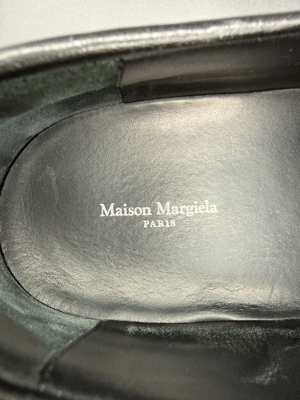 Maison Margiela Maison Margiela Tassel Loafer Sneaker Sole — Black Leather Size US 12 / EU 45 - 13 Thumbnail