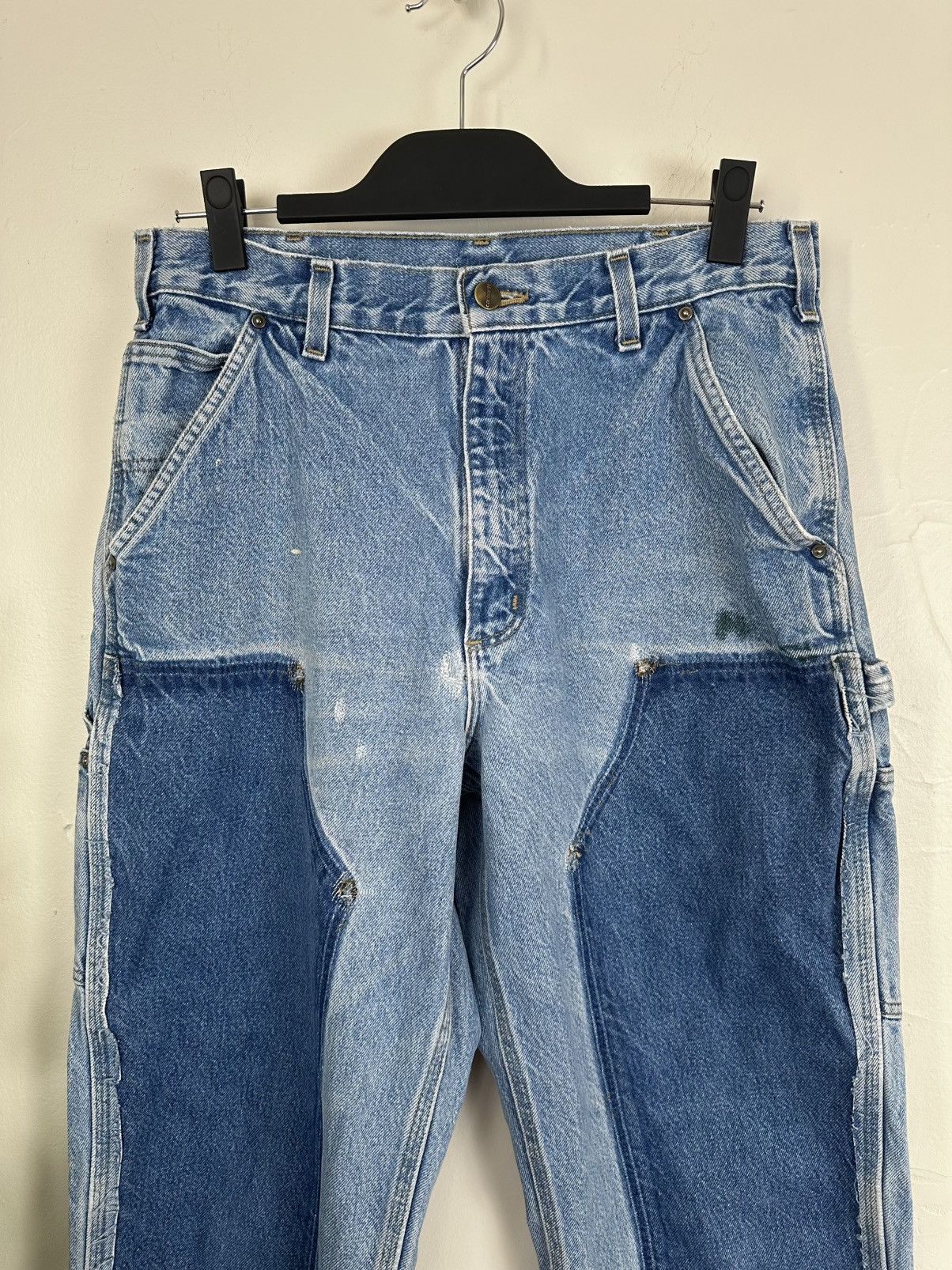 Carhartt (31x33) SICK REWORKED FADED Carhartt Double Knee Pants Size US 31 - 3 Thumbnail