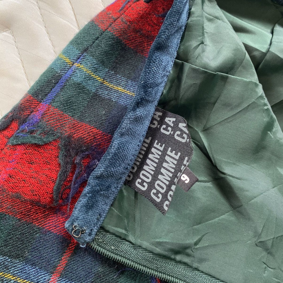 Vintage Comme Ça Fringed Tartan Skirt- Size 26" / US 2 / IT 38 - 6 Thumbnail