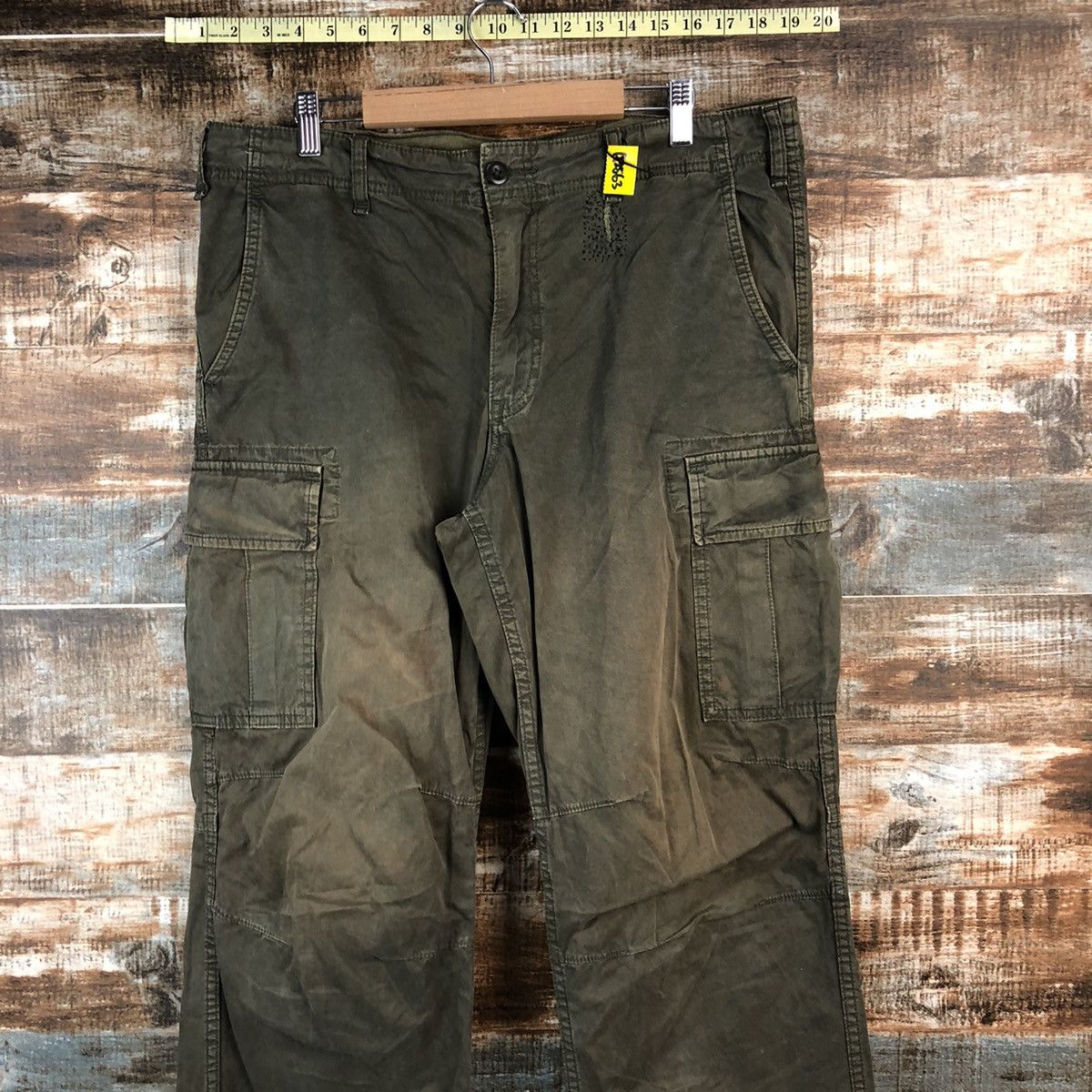 Faded Glory Uniqlo japan Green faded Cargo Multipocket Pants #A2563 Size US 35 - 4 Thumbnail