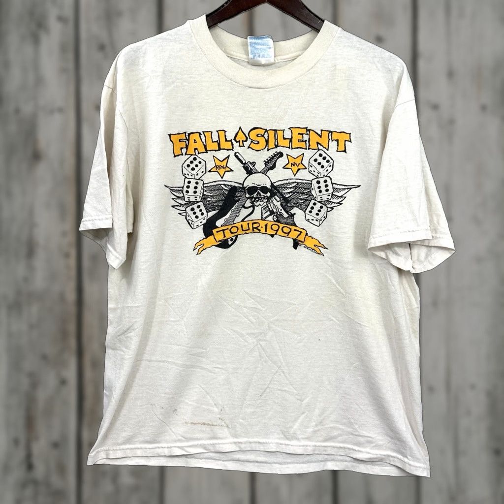 Hanes VINTAGE Hanes Shirt Mens L Ivory 1997 Reno Tour Punk Thrash Metal Band DooM Punk Skatercore Tour 1997 Mens L Shirt Size US L / EU 52-54 / 3 - 1 Thumbnail