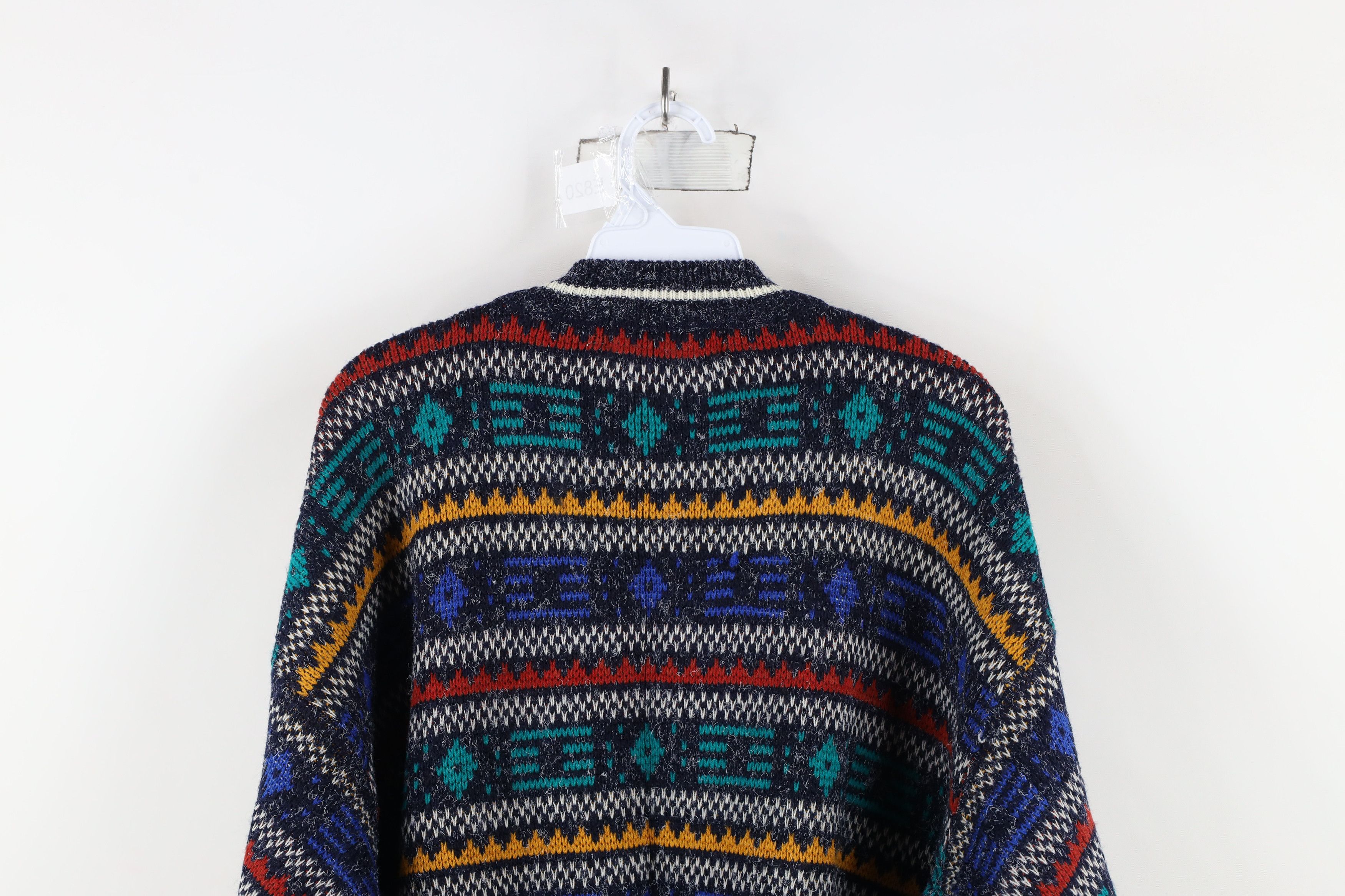 Vintage Vintage 90s Coogi Style Geometric Fair Isle Knit Sweater USA Size US L / EU 52-54 / 3 - 7 Thumbnail
