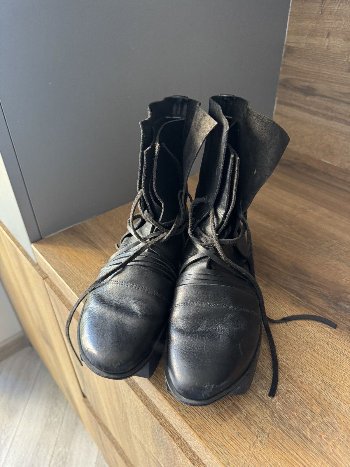 Trippen Trippen Shield F Leather Wrap Straps Boxing Biker Boots Size US 8 / IT 38 - 5 Thumbnail