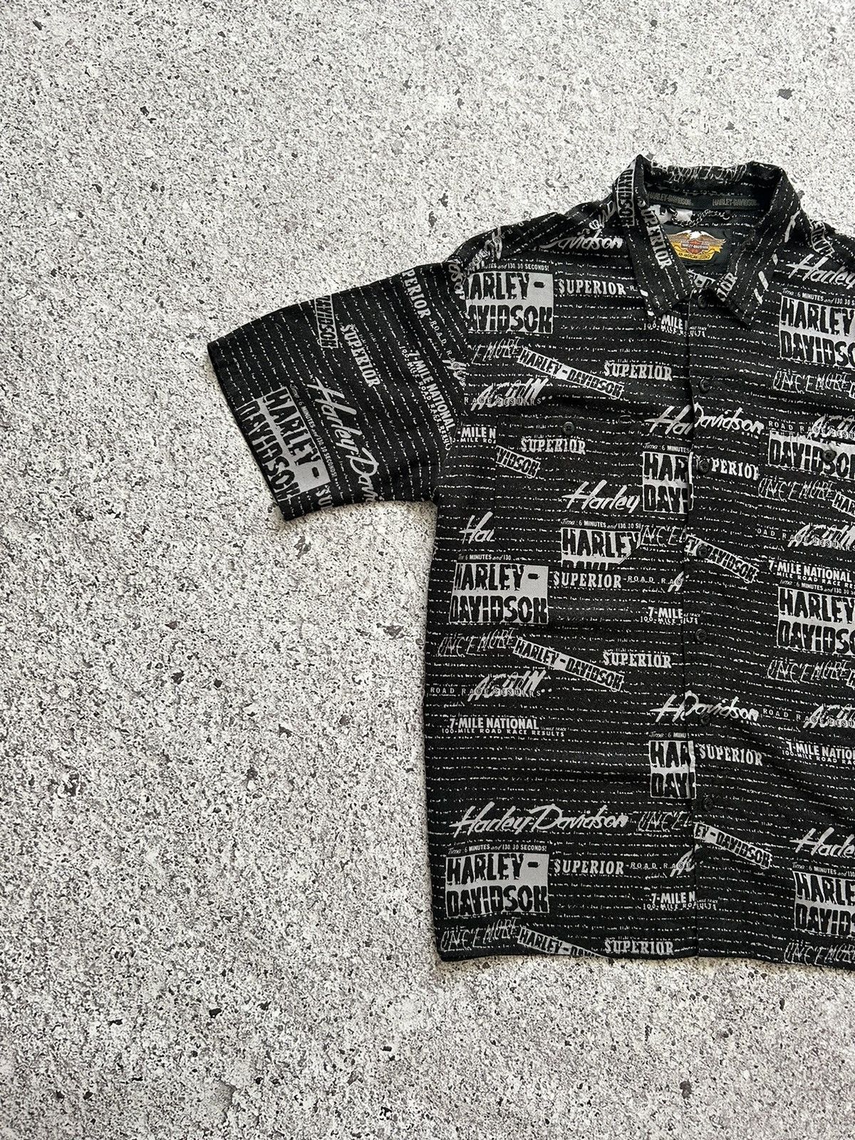 Band Tees × Harley Davidson × Vintage Vintage Harley Davidson Button Short Sleeve Shirt 2000’s Size US L / EU 52-54 / 3 - 3 Thumbnail