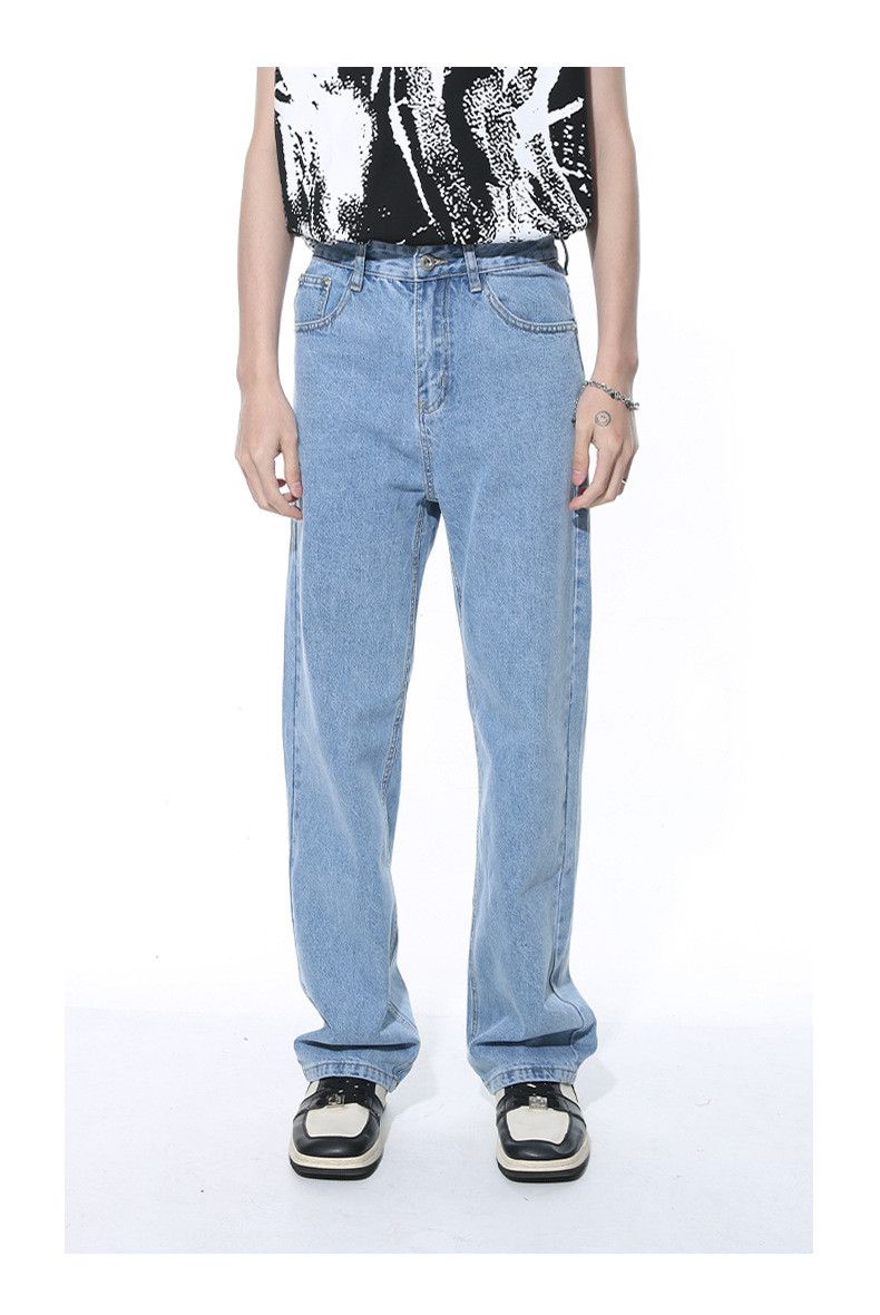 Japanese Brand Men's Japanese Retro Classic Washed Light Color Denim Jeans Size US 32 / EU 48 - 1 Thumbnail