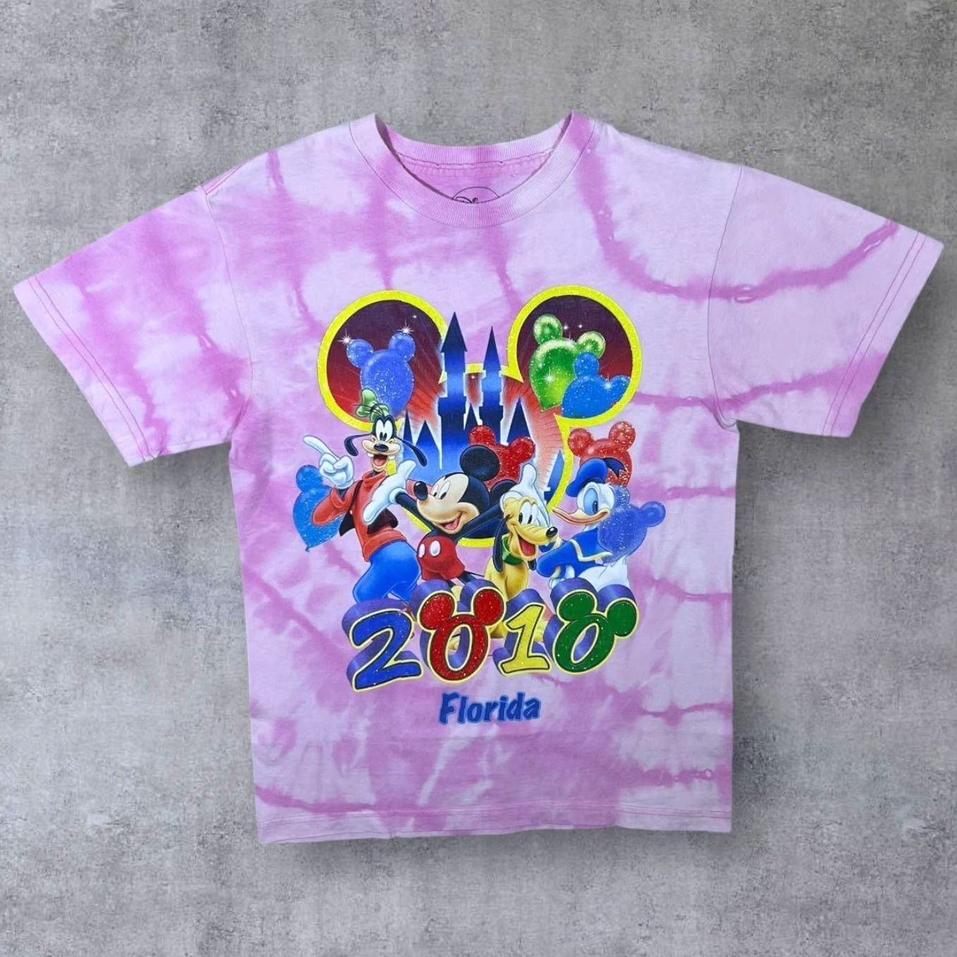 Disney Disney Florida 2010 Character Souvenir Graphic Tie Dye Pink T-Shirt Small Mens Shirt Short Sleeve Pink TV622 Size US S / EU 44-46 / 1 - 2 Thumbnail