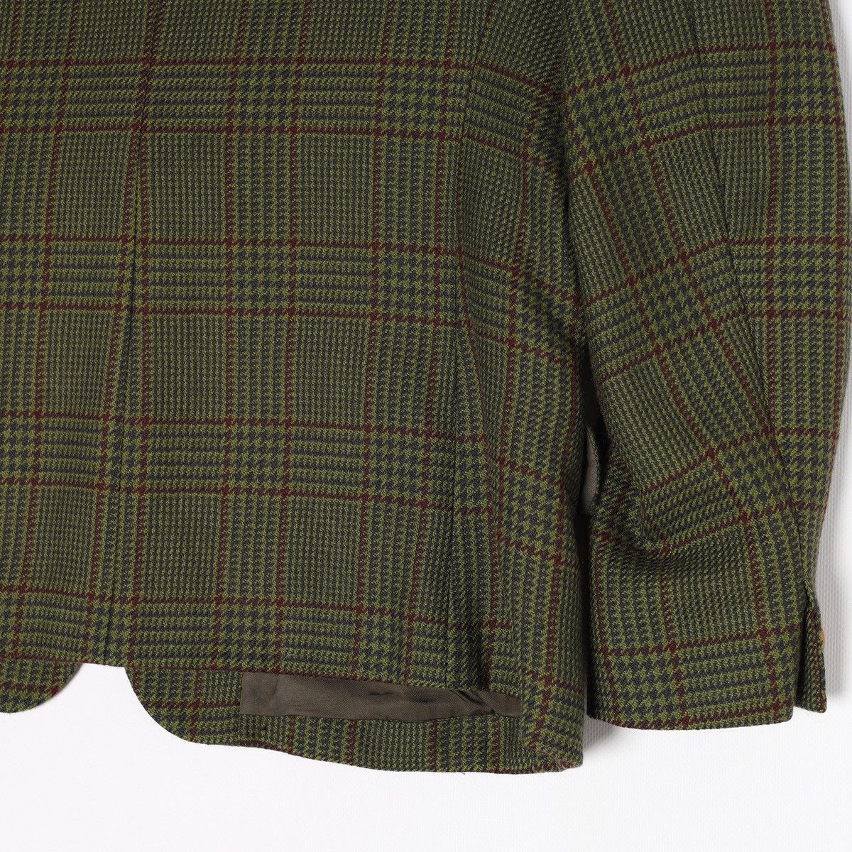 Burberry Burberrys Vintage Wool Green Tweed Blazer Jacket Plaid Size M / US 6-8 / IT 42-44 - 11 Thumbnail