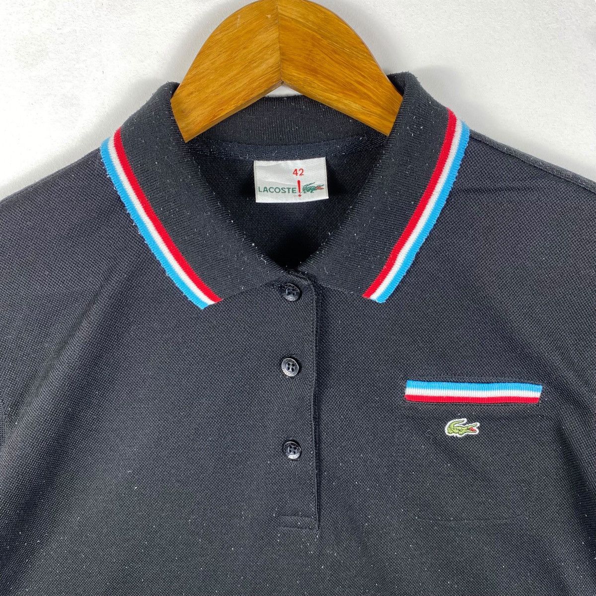 Lacoste × Vintage Vintage LACOSTE Twin Tipped Women Polo Shirt Size 42 Size US M / EU 48-50 / 2 - 2 Thumbnail