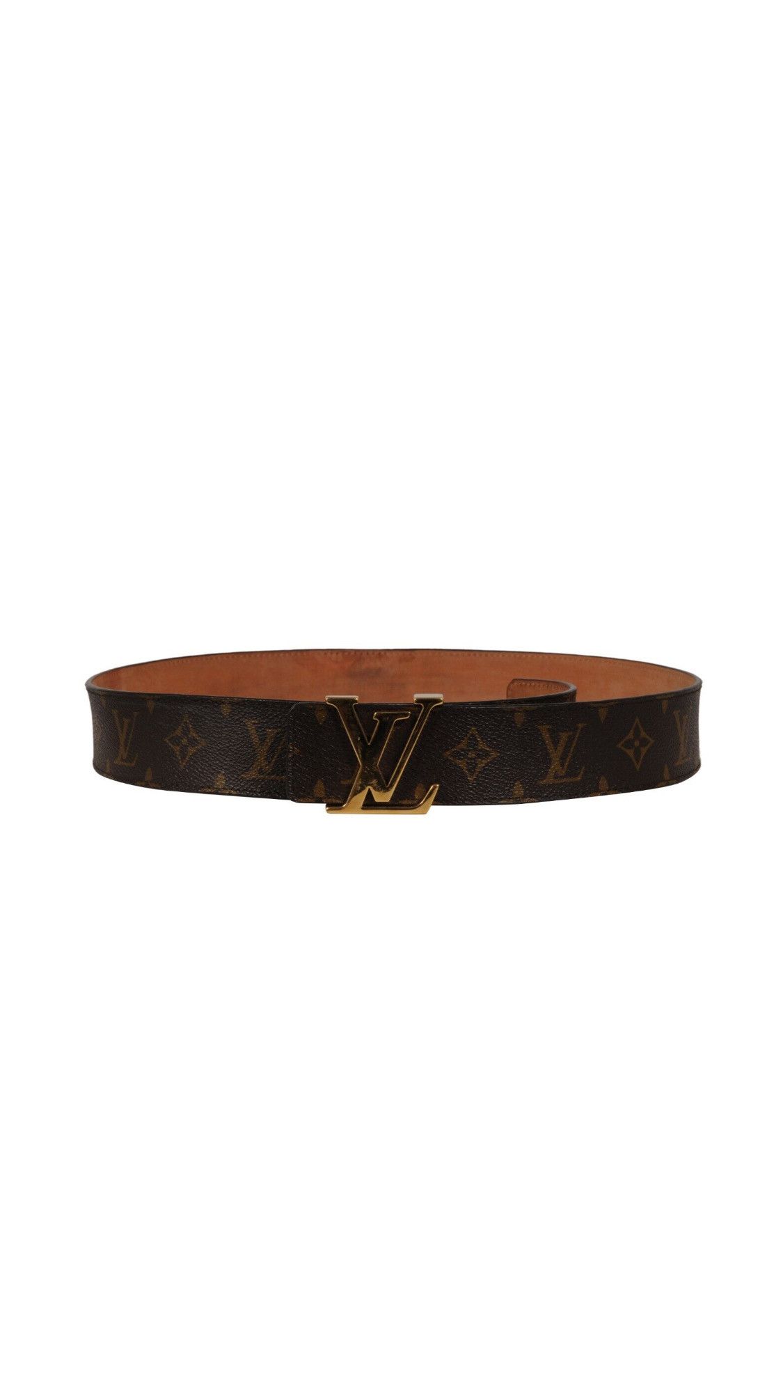 Louis Vuitton Monogram LV Initials Buckle Belt 90 36 Brown Size 36 - 12 Thumbnail