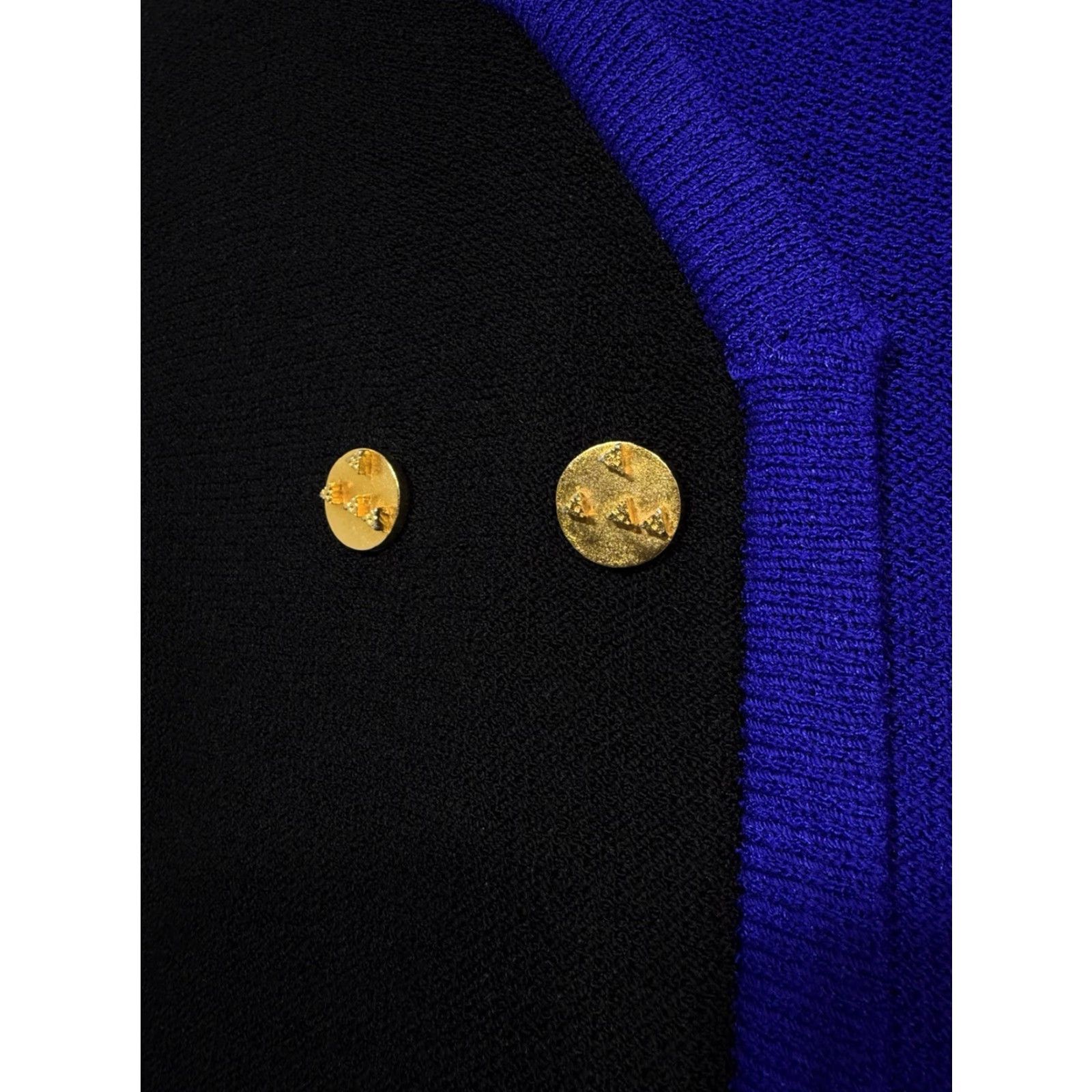Vintage VINTAGE Steve Fabrikant Sweater Dress Cardigan Knit Wool Blend Blue Black Sz S Womens Size S / US 4 / IT 40 - 7 Thumbnail