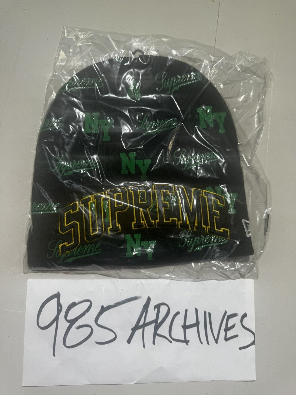 Supreme Supreme x New Era® Monogram Beanie Size ONE SIZE - 2 Thumbnail