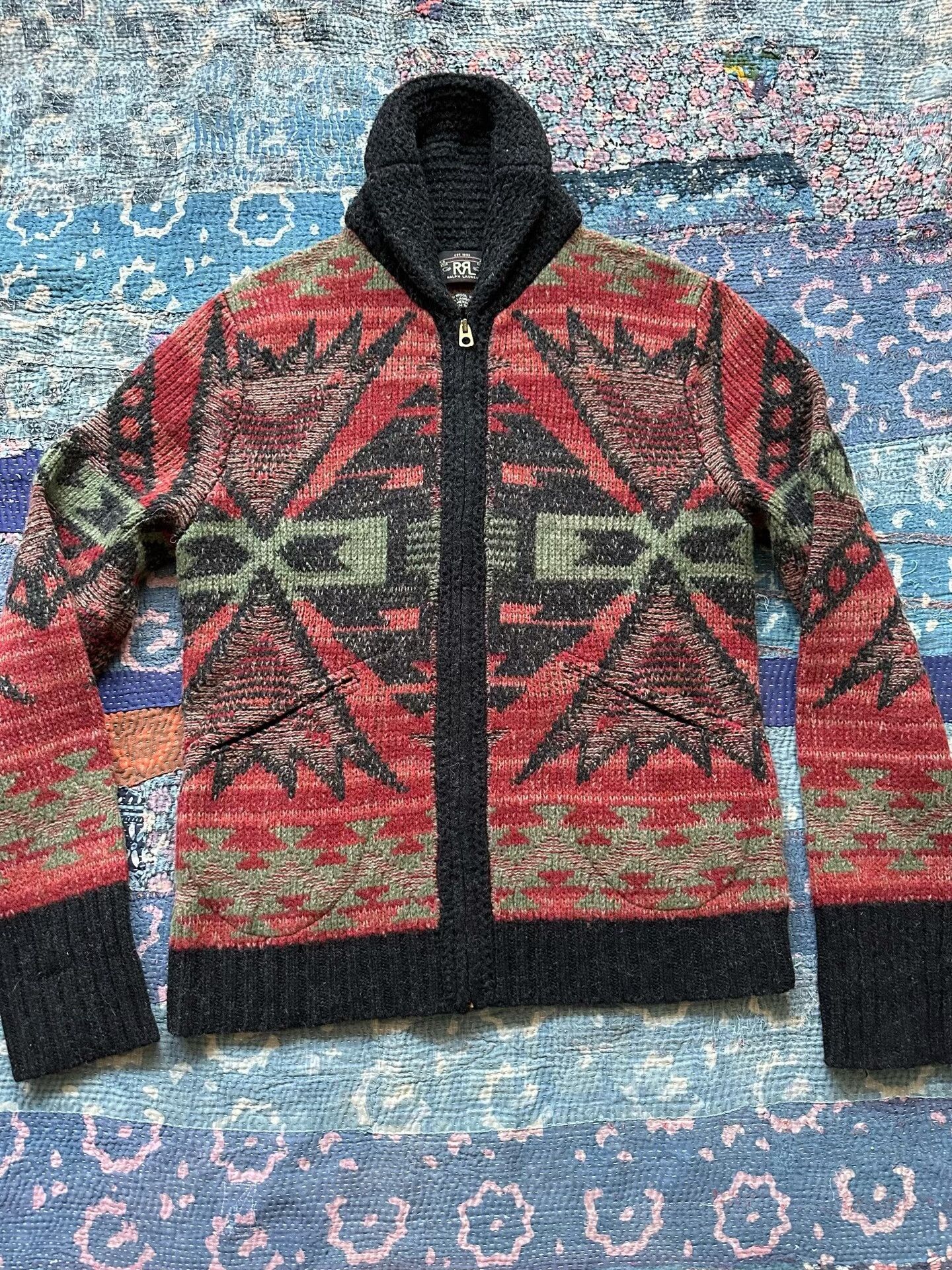Southwest Blend Zip Knit Sweater