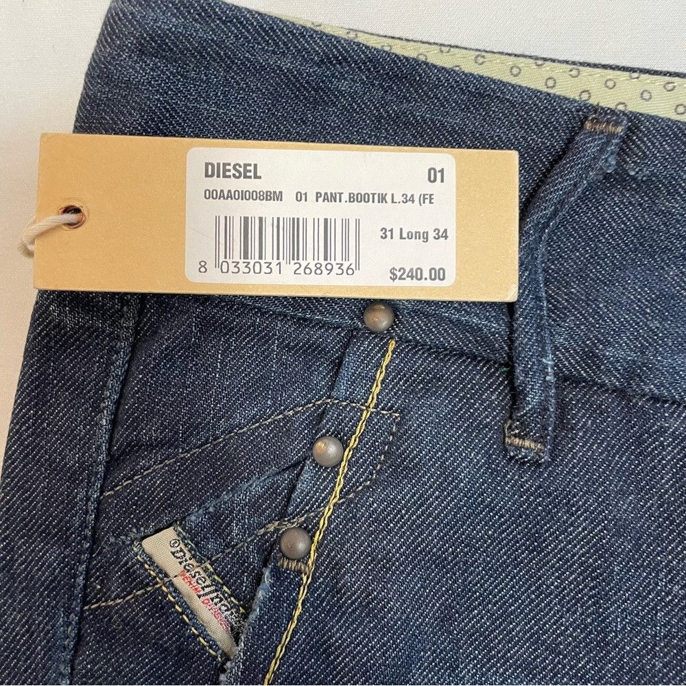 Diesel NWT New $240 Diesel Bootik Blue Jeans Made In Italy Size 31 Size 31" - 7 Thumbnail